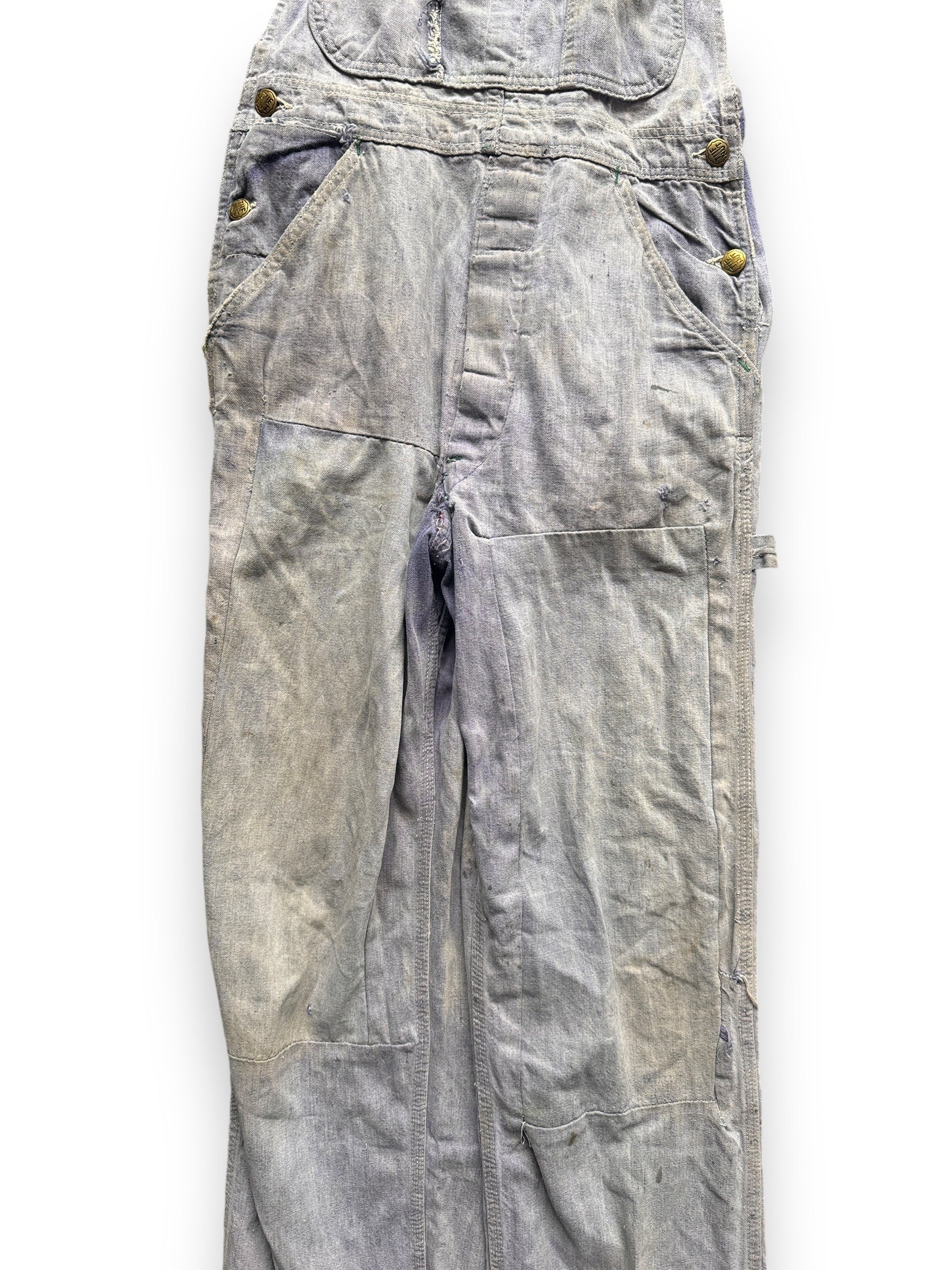 Mid Front View of Rear View of Vintage Faded Tuf Nut Overalls SZ SM