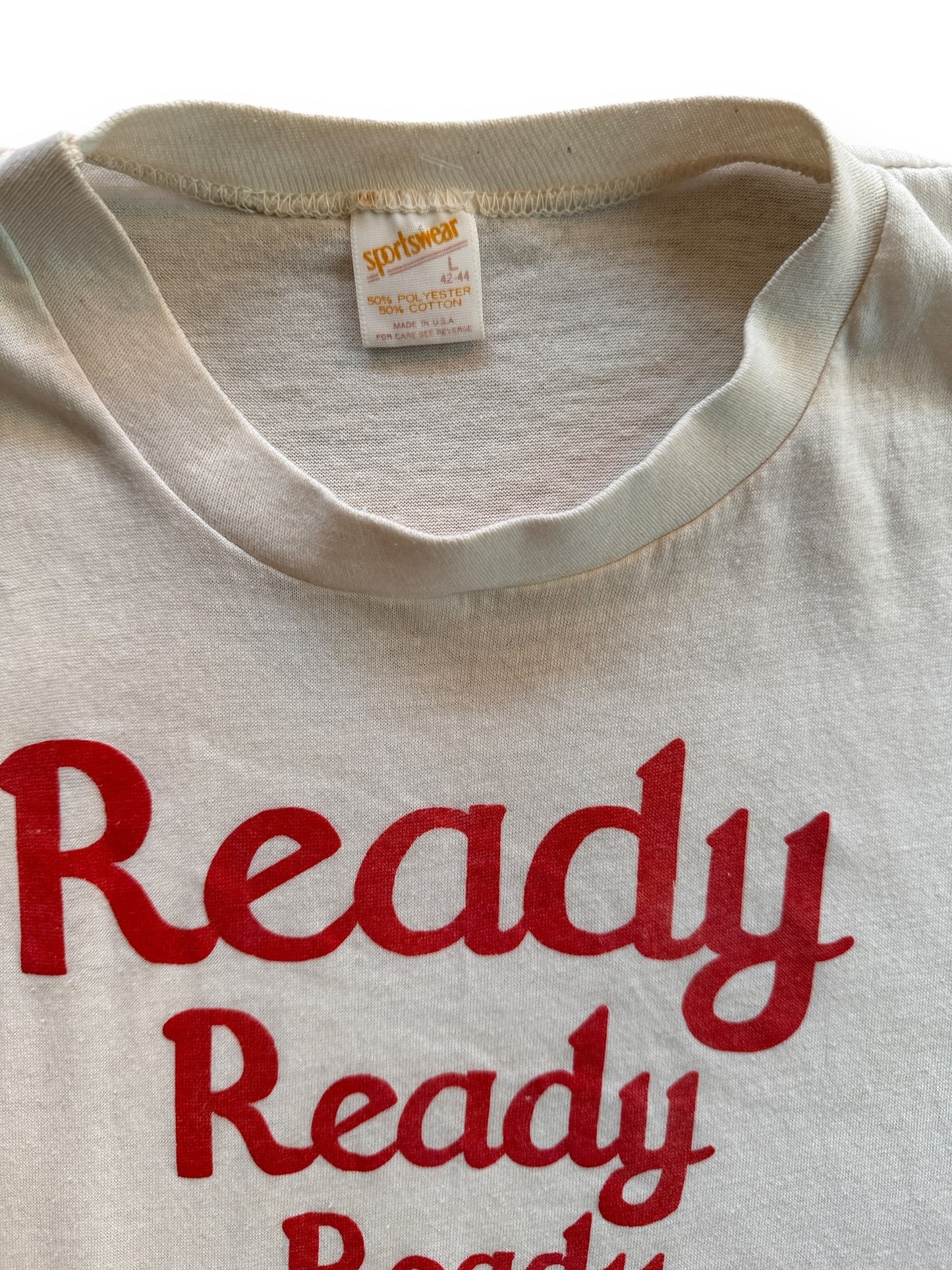 Tag View of Vintage Ready...Ready...Ready...Ready Tee SZ L