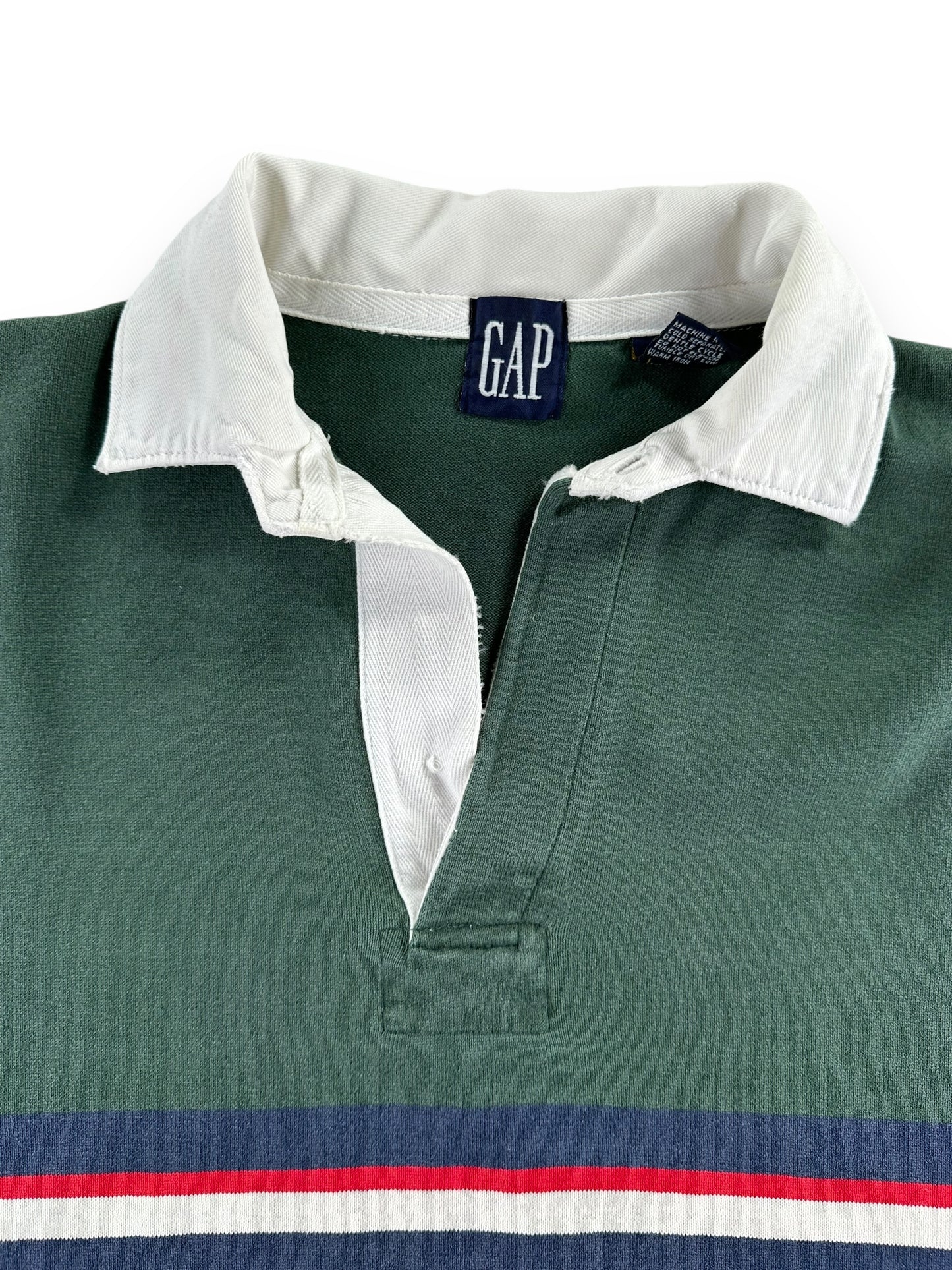 Collar View of Vintage Gap Rugby Shirt SZ M