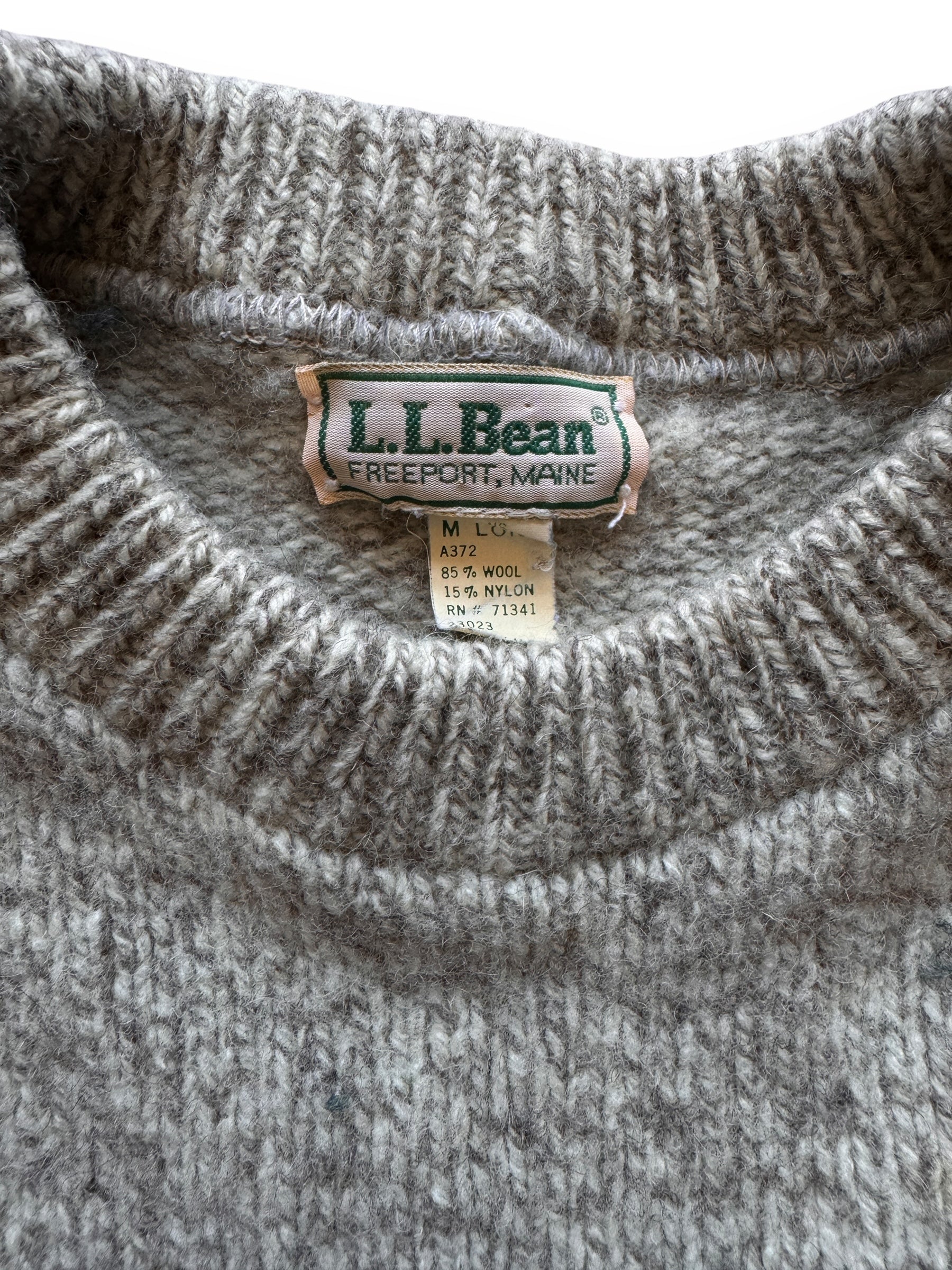 L.L. Bean buy Vintage Wool Gray Sweater Sz M