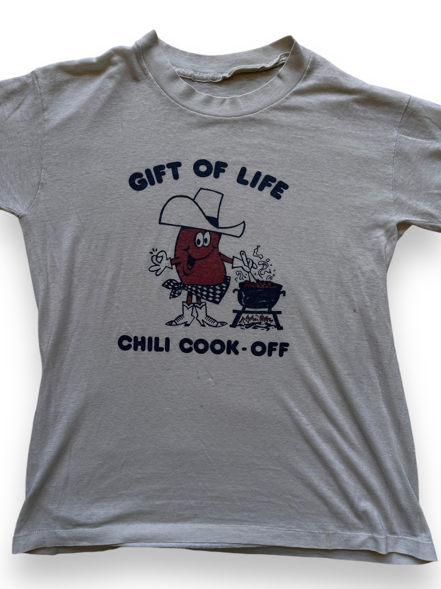 Front Detail on Vintage Gift of Life Chili Cook Off Tee SZ M