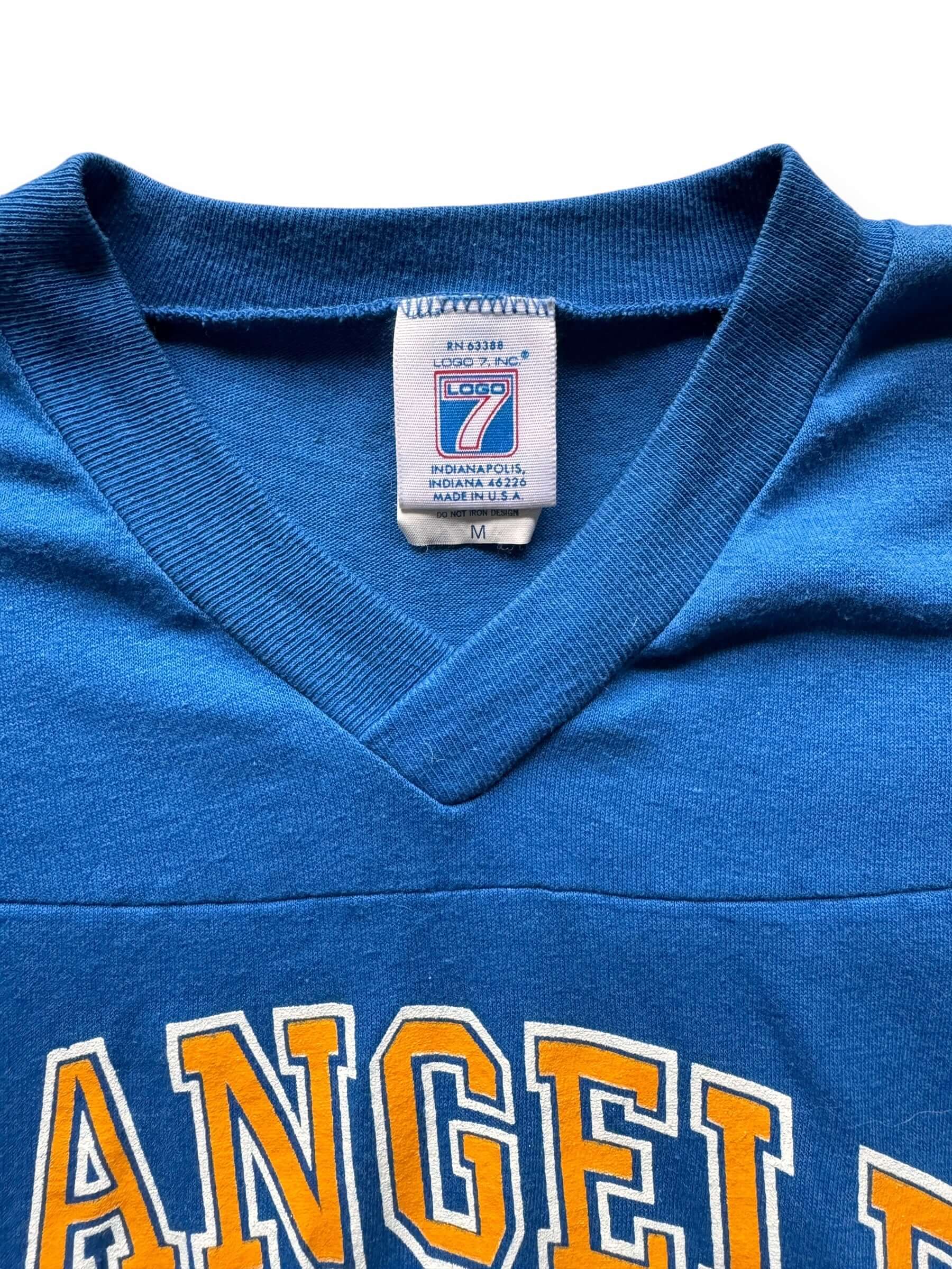 Tag View of Vintage LA Rams Jersey SZ M