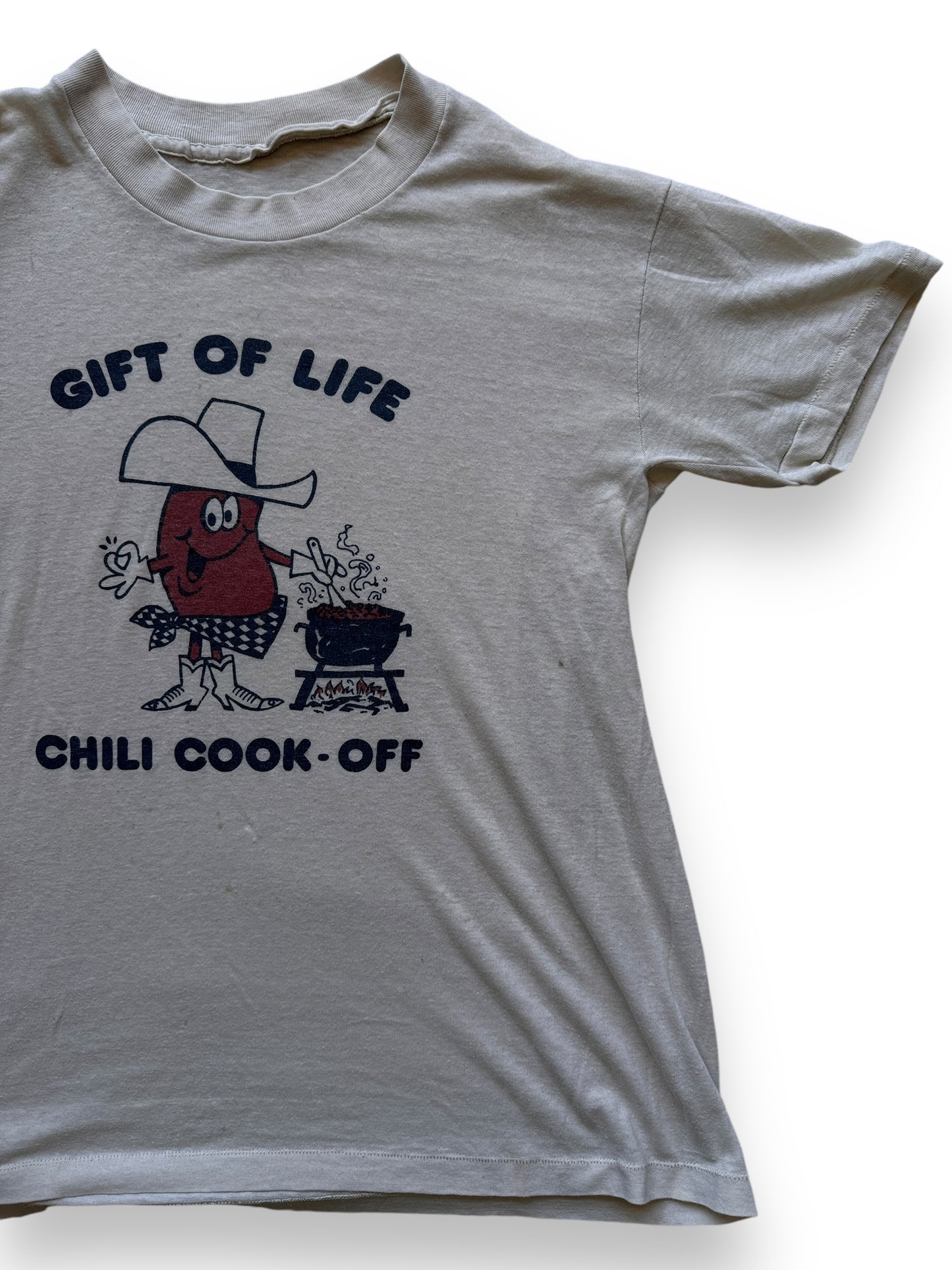 Front Left View of Vintage Gift of Life Chili Cook Off Tee SZ M