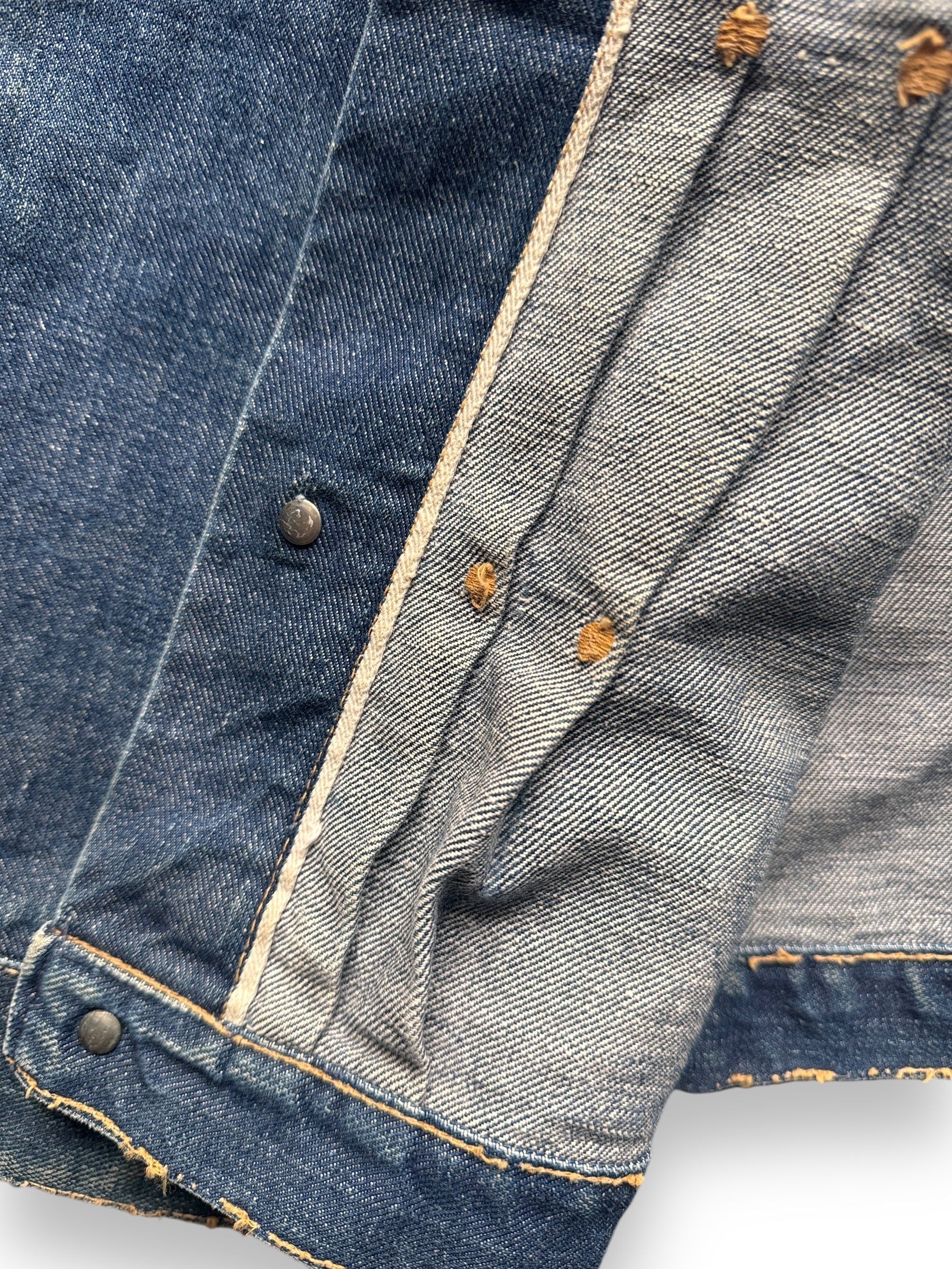 Selvedge Close Up on Vintage 1947 Wrangler Blue Bell 11MJ Selvedge Denim