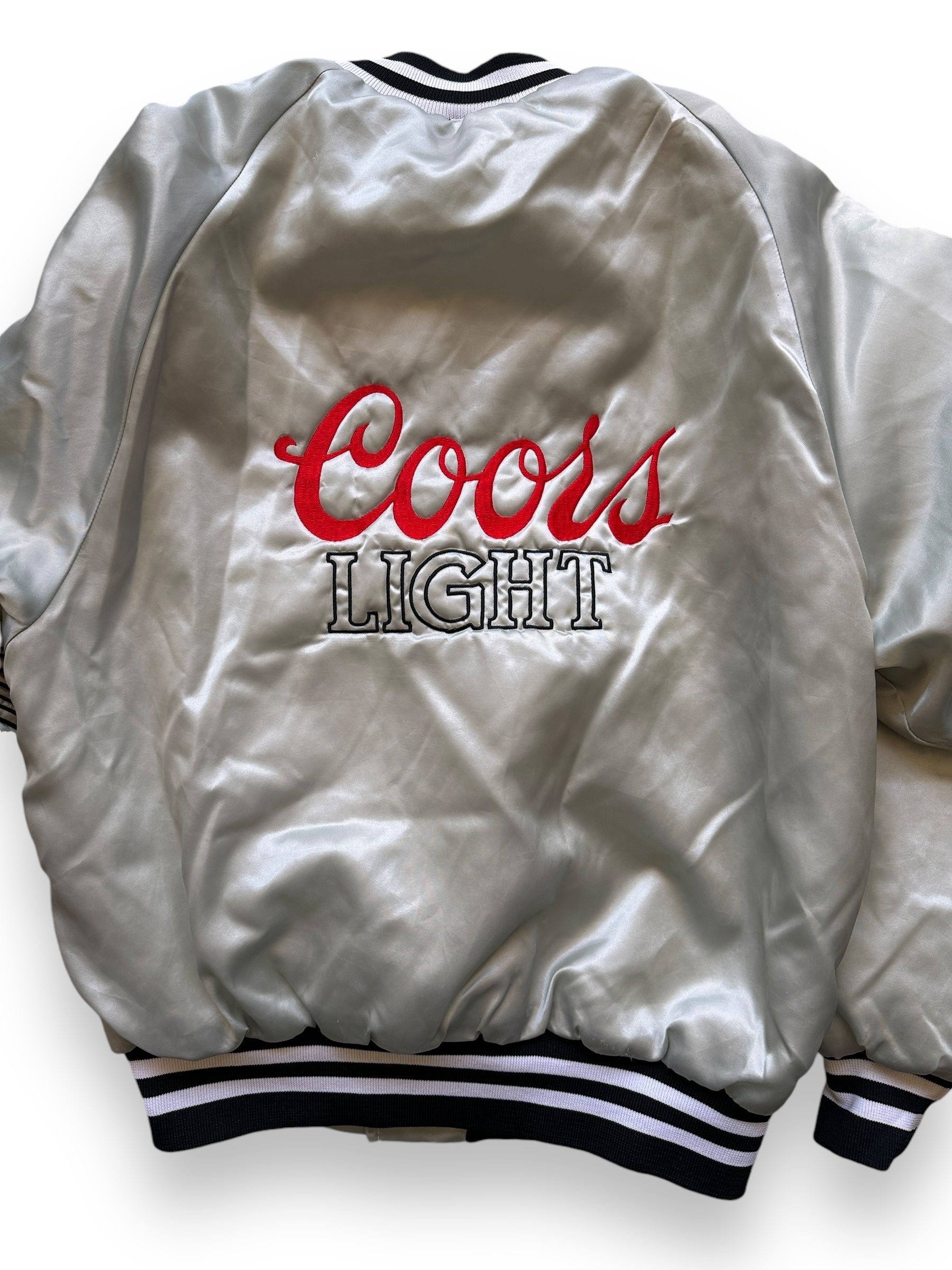 Rear Detail on Vintage Coors Light Coaches Jacket SZ S