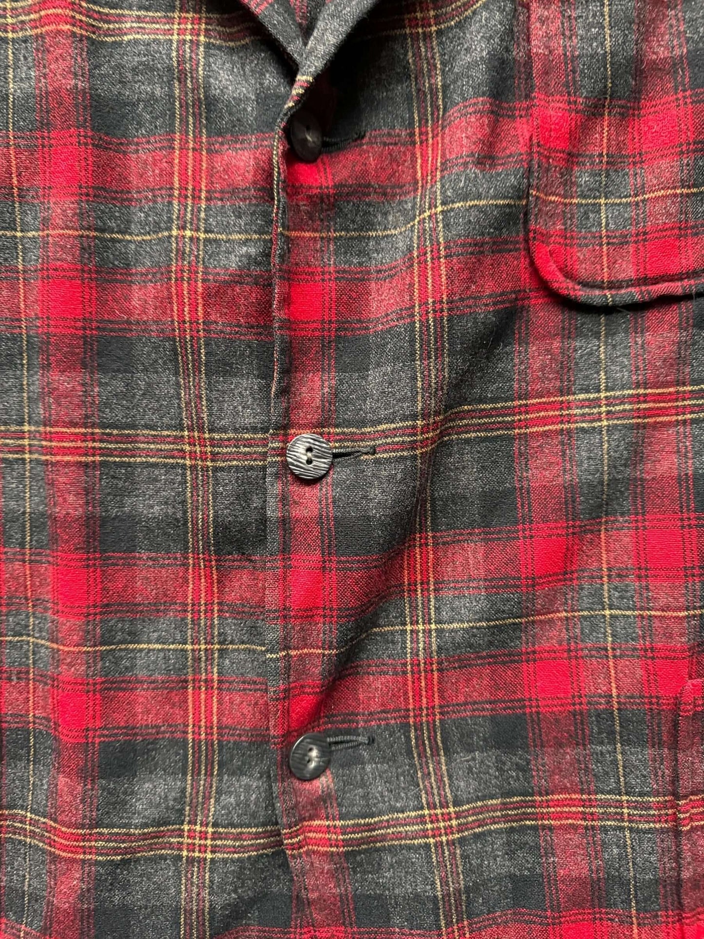 Buttons on Vintage Pendleton Wool Sport Coat SZ XL