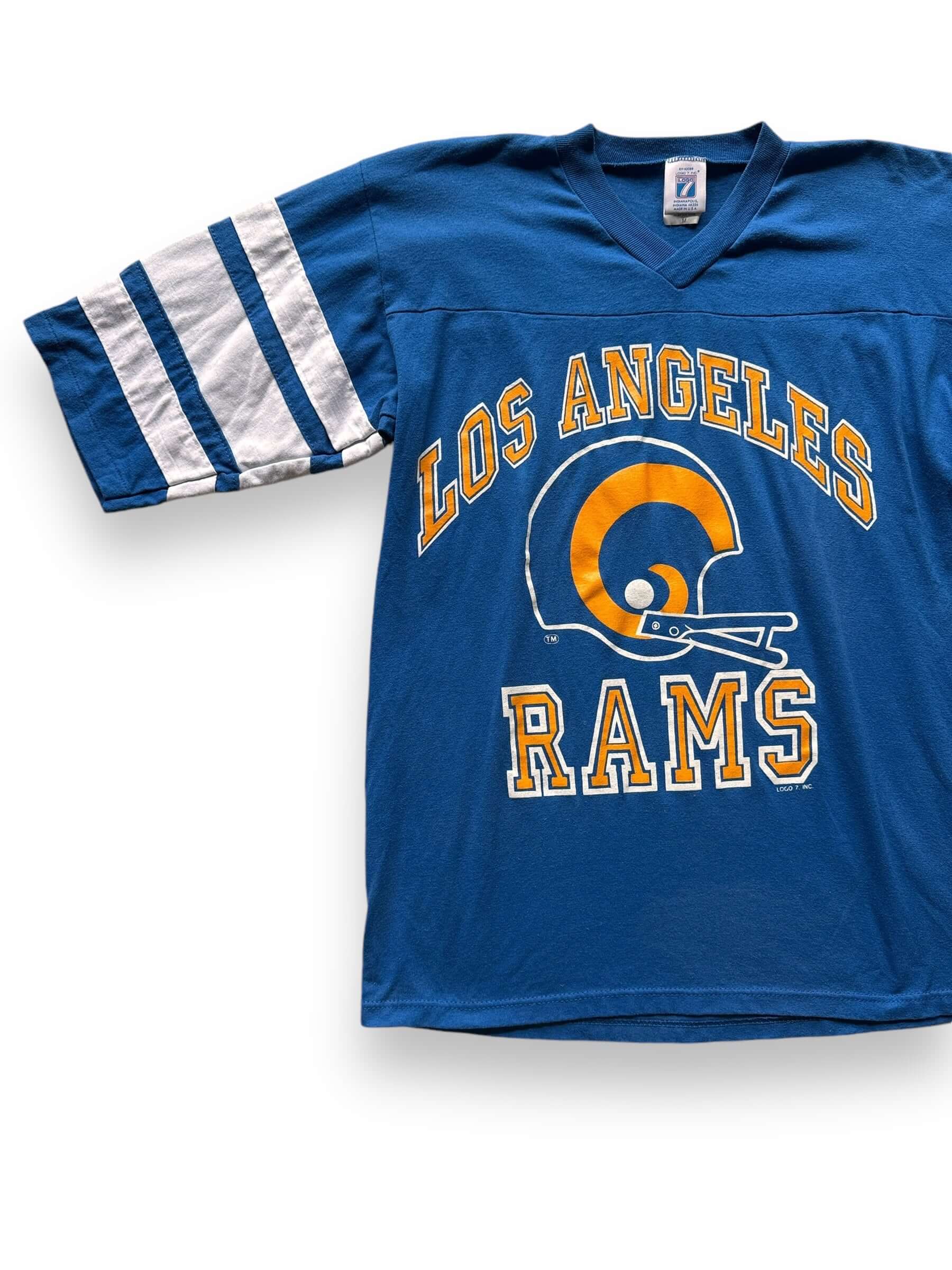 Front Right View of Vintage LA Rams Jersey SZ M