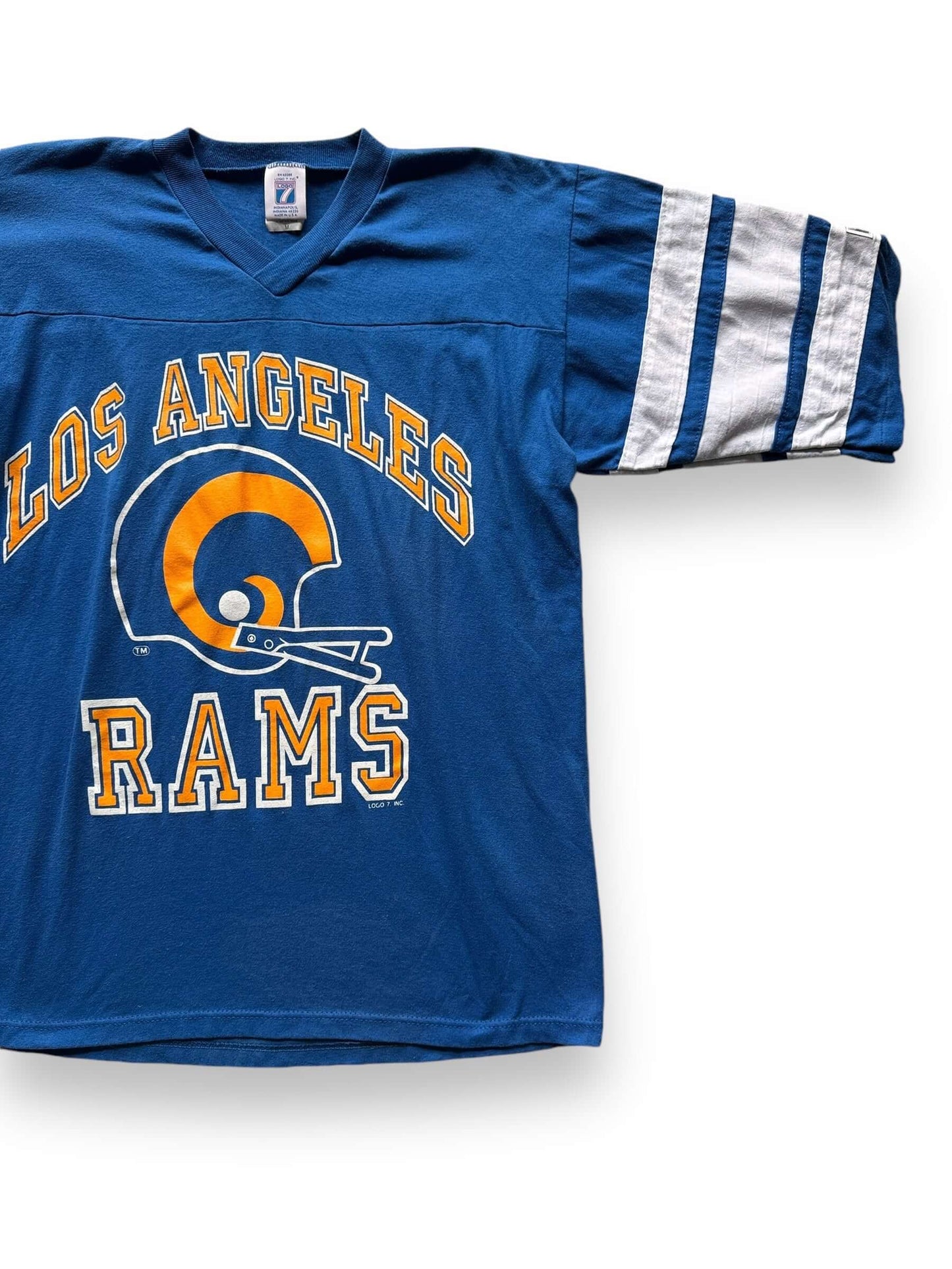 Front Left View of Vintage LA Rams Jersey SZ M