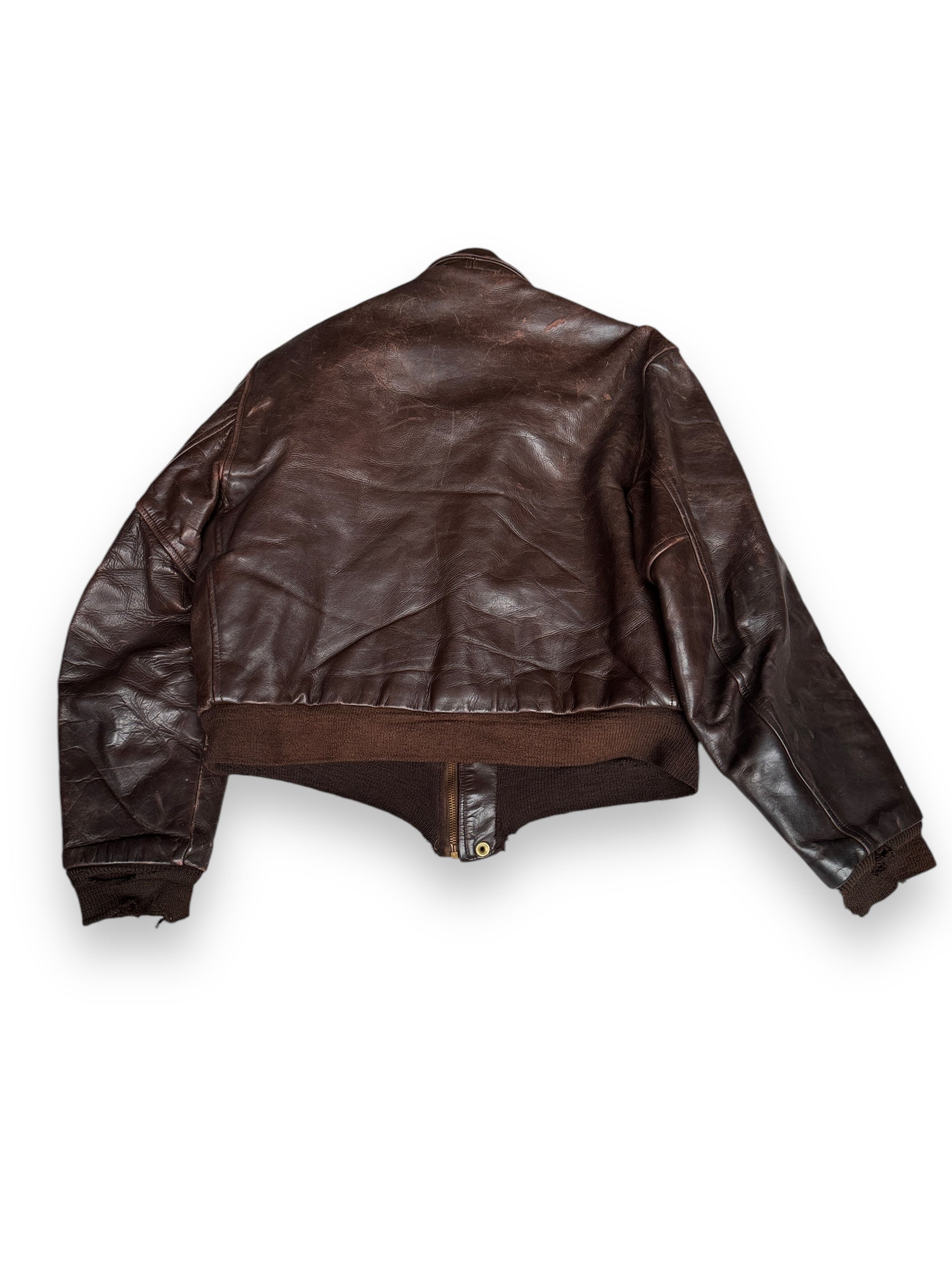 Rear View of Vintage Penney's Horsehide Jacket SZ 42