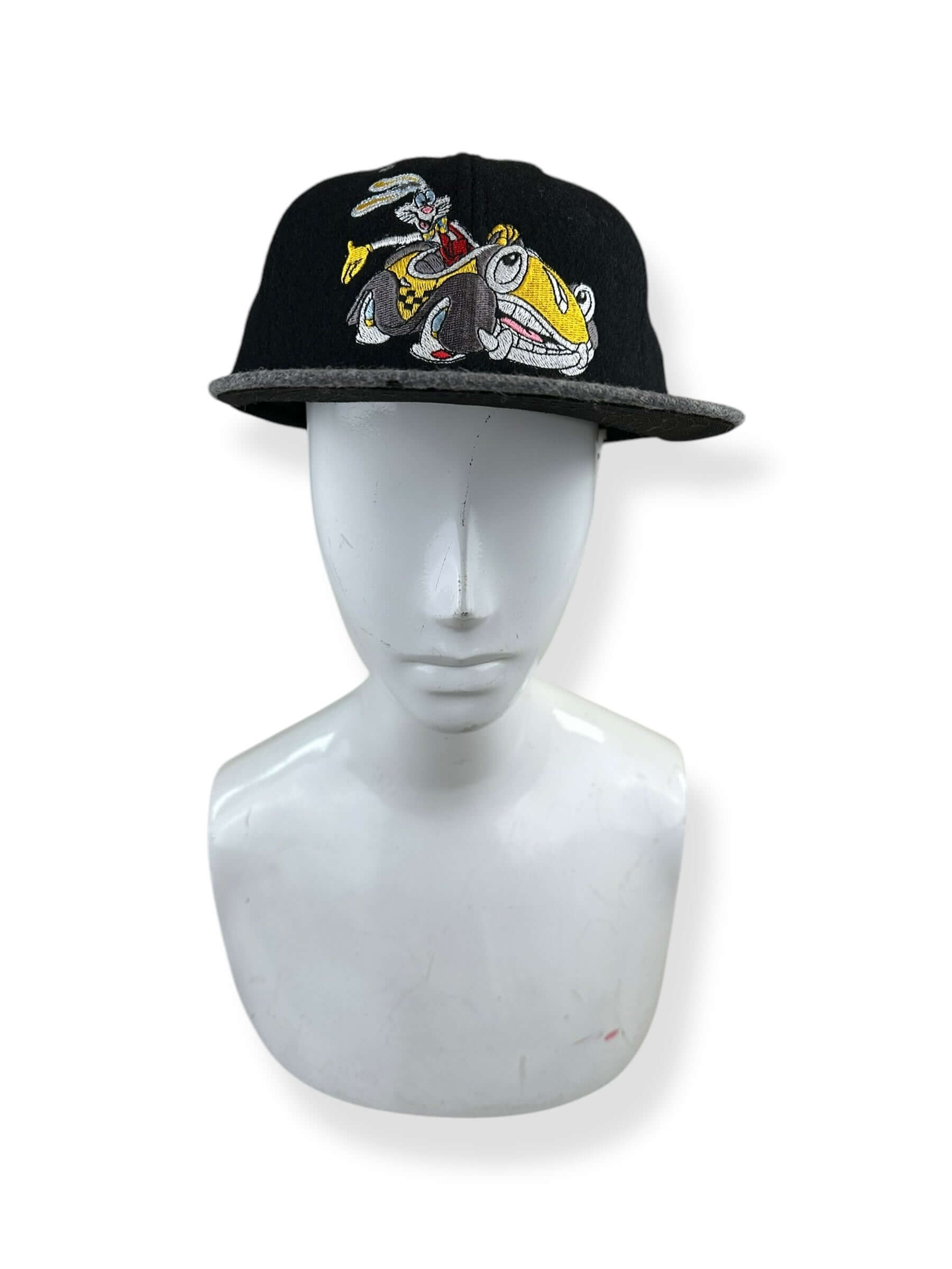 Front View of NOS Roger Rabbits Car Toon Spin Wool Snapback Cap