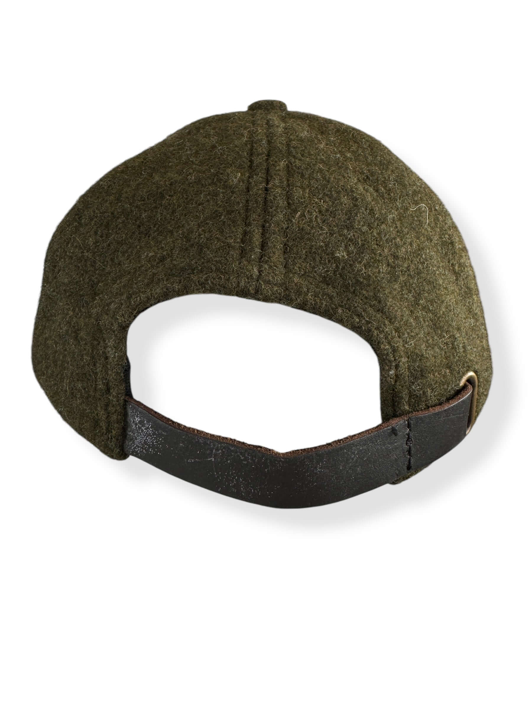 Rear View of Filson Green Wool Logger Cap