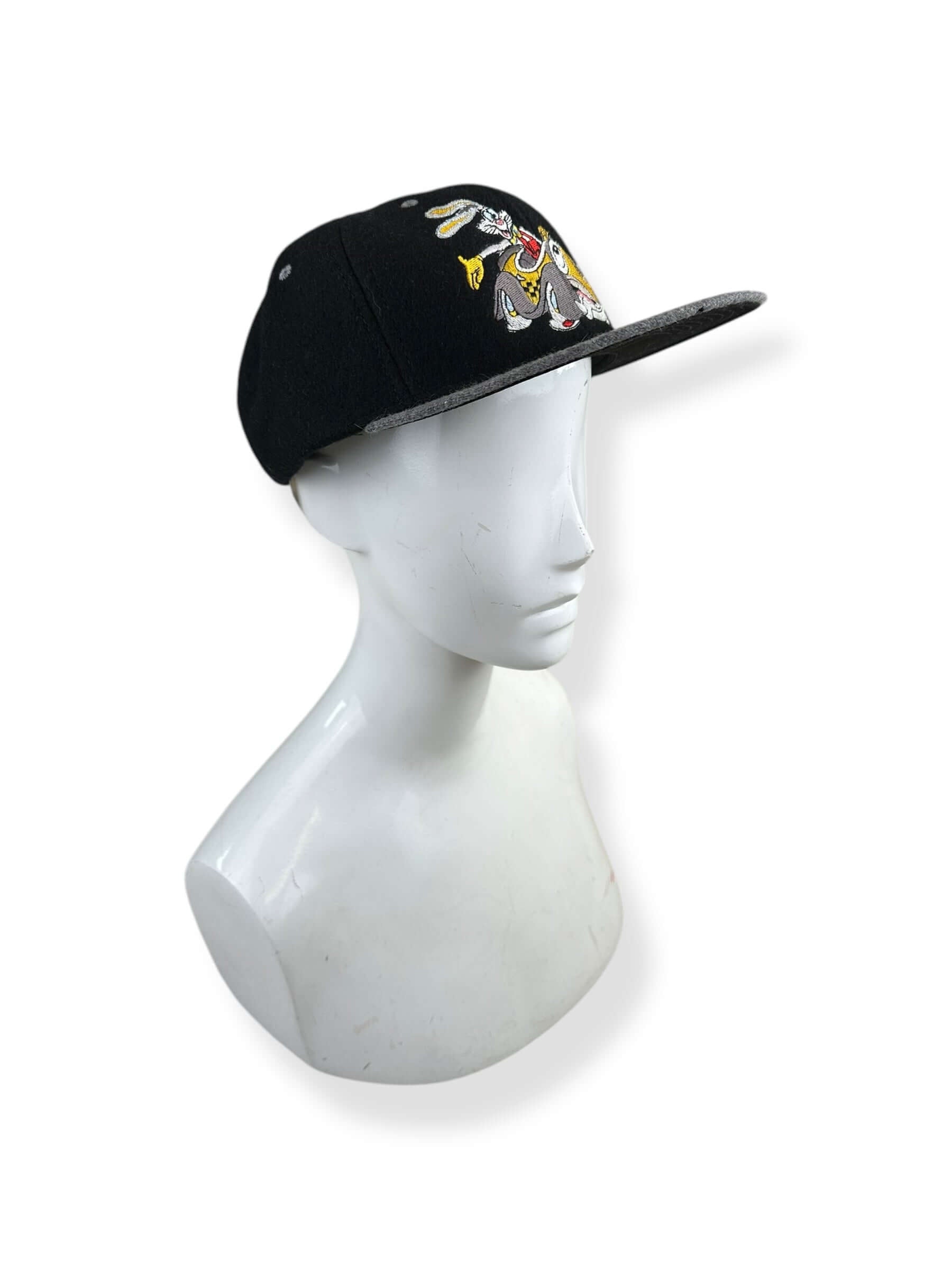 Right Profile View of NOS Roger Rabbits Car Toon Spin Wool Snapback Cap