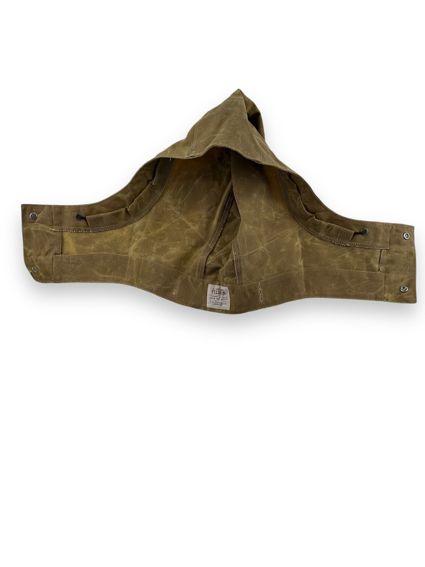 Interior View of Filson Tin Cloth Hood