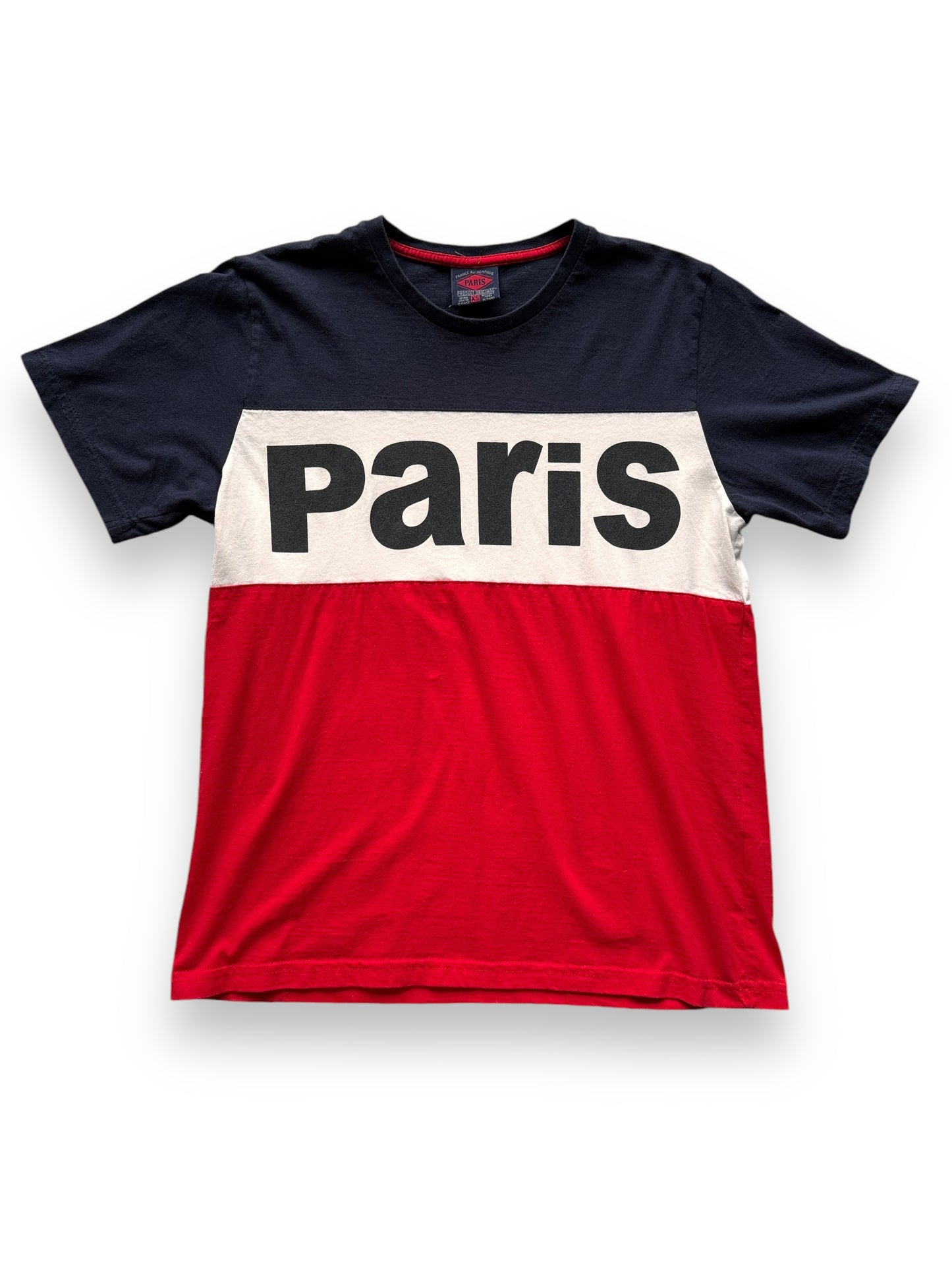 Front View of Vintage Paris Tritone Tee SZ XS