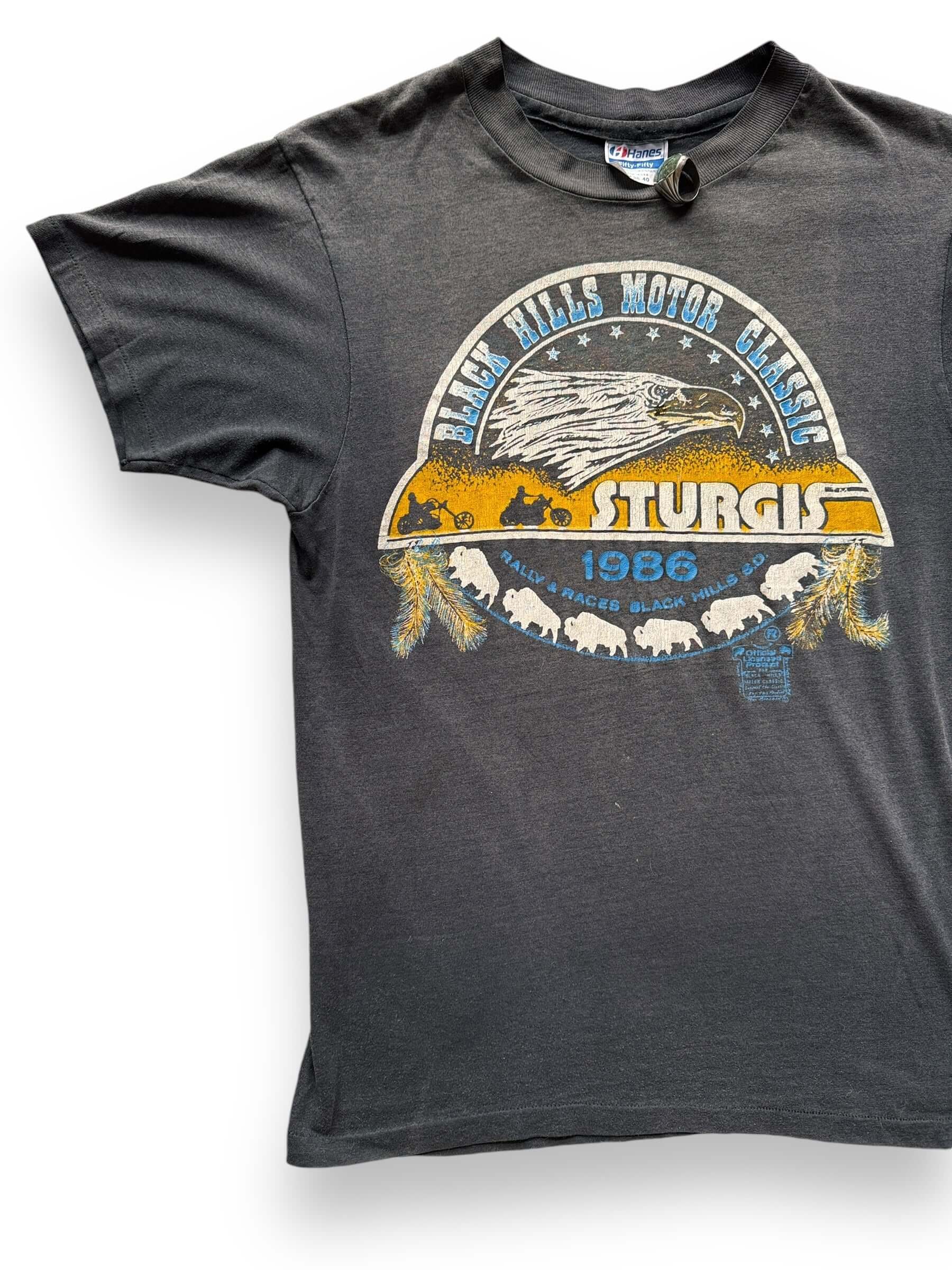 Front Right View of Vintage 1986 Sturgis Motorcycle Tee SZ M