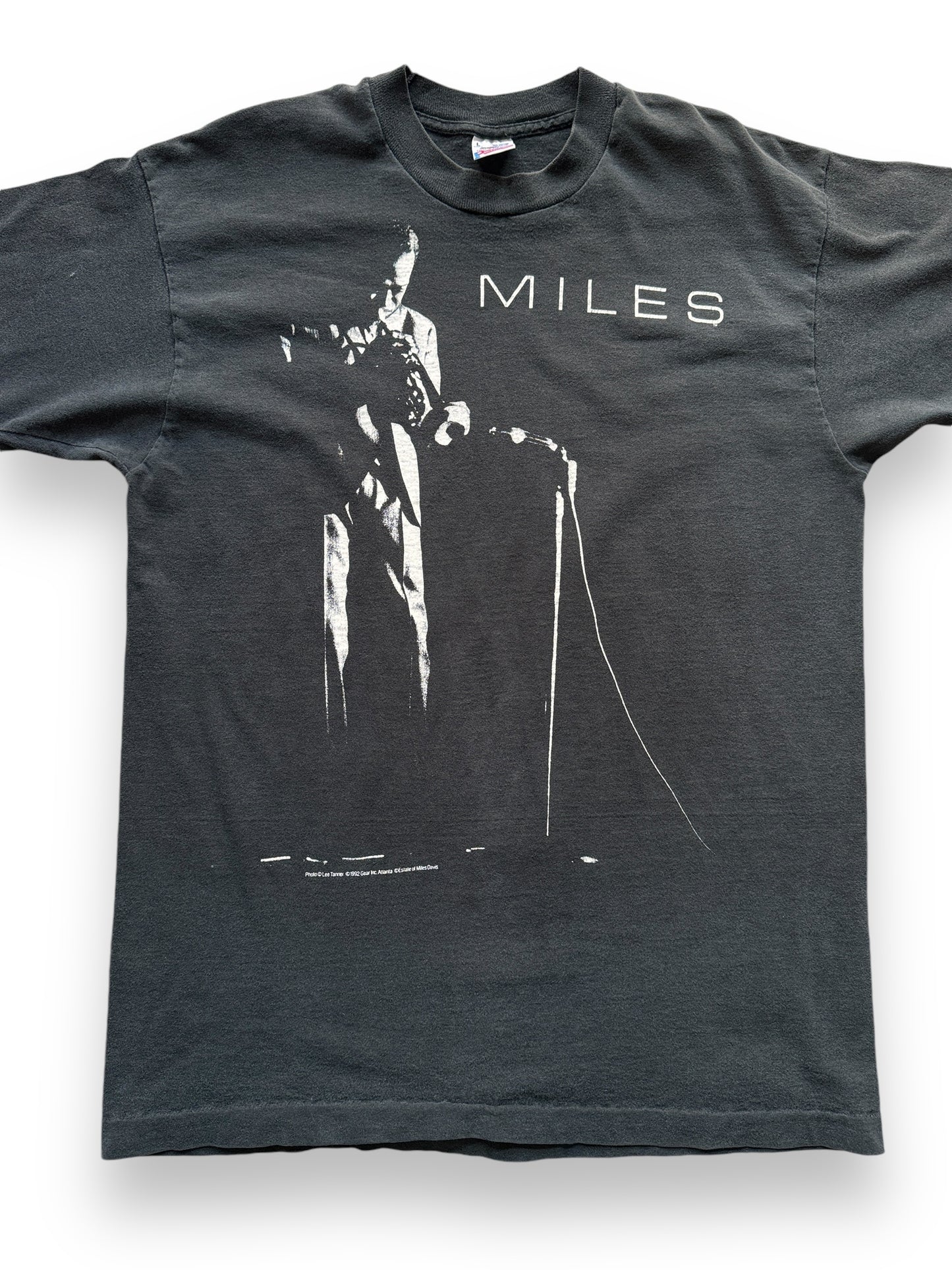 Front Detail on Vintage Miles Davis Tee SZ L