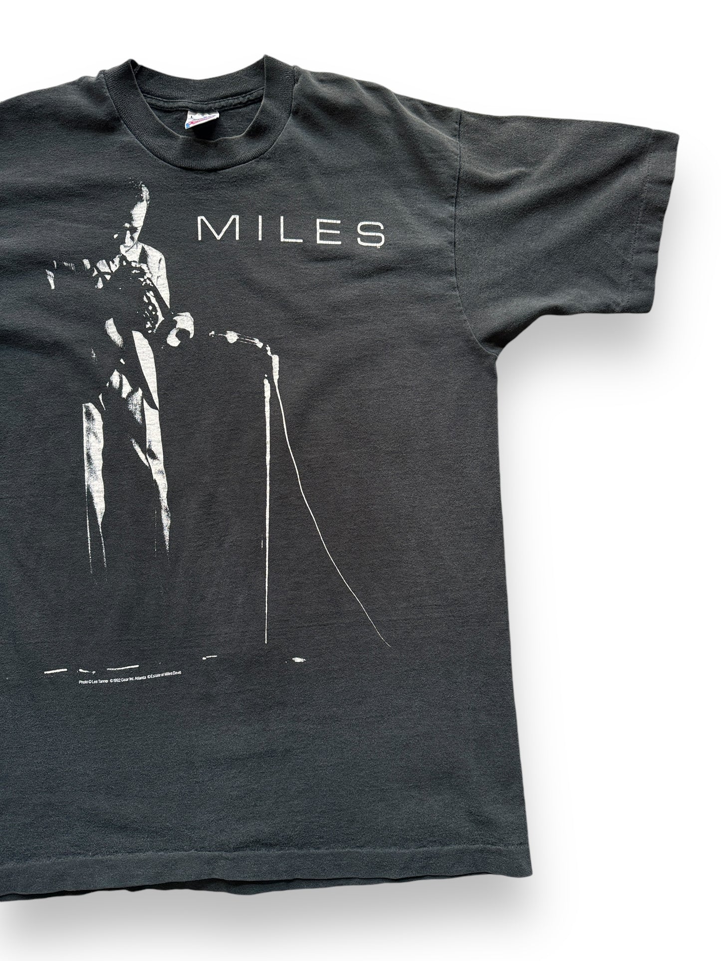 Front Left View of Vintage Miles Davis Tee SZ L