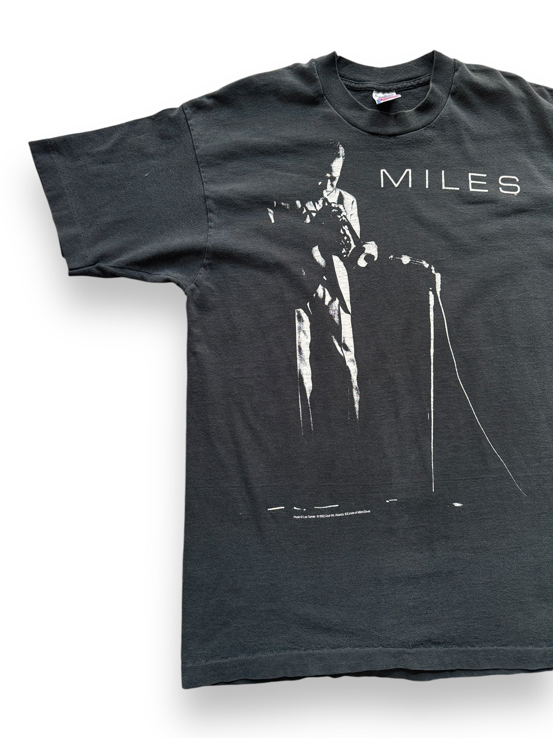 Front Right View of Vintage Miles Davis Tee SZ L