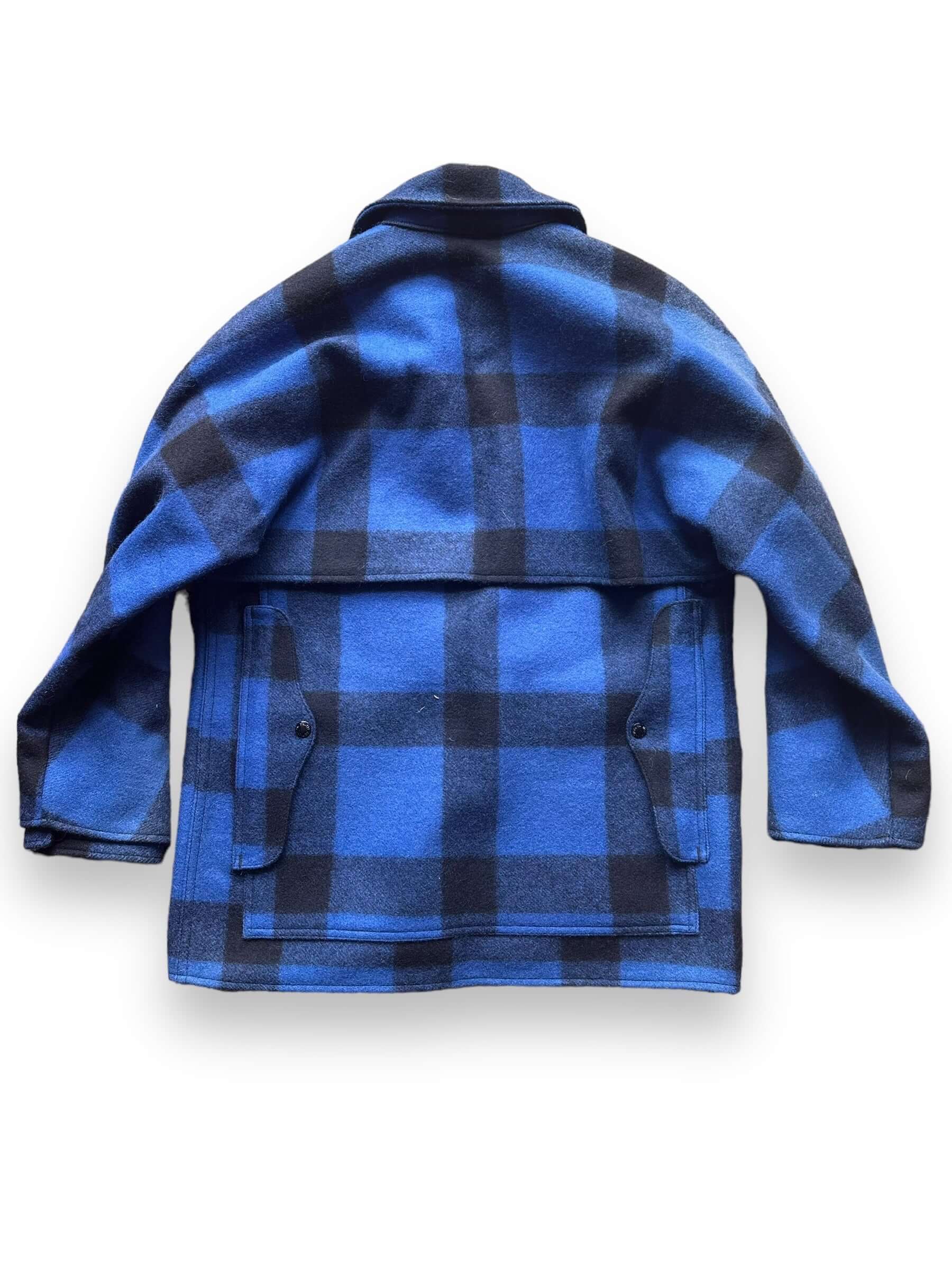 Rear View of Vintage Women's Filson Cobalt and Black Double Mackinaw Jacket SZ 10