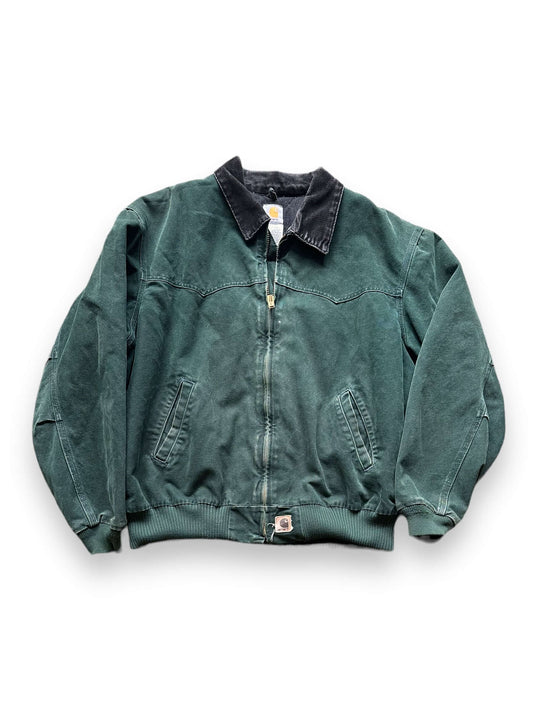 front of Vintage Spruce Green Carhartt Santa Fe Jacket SZ XXL