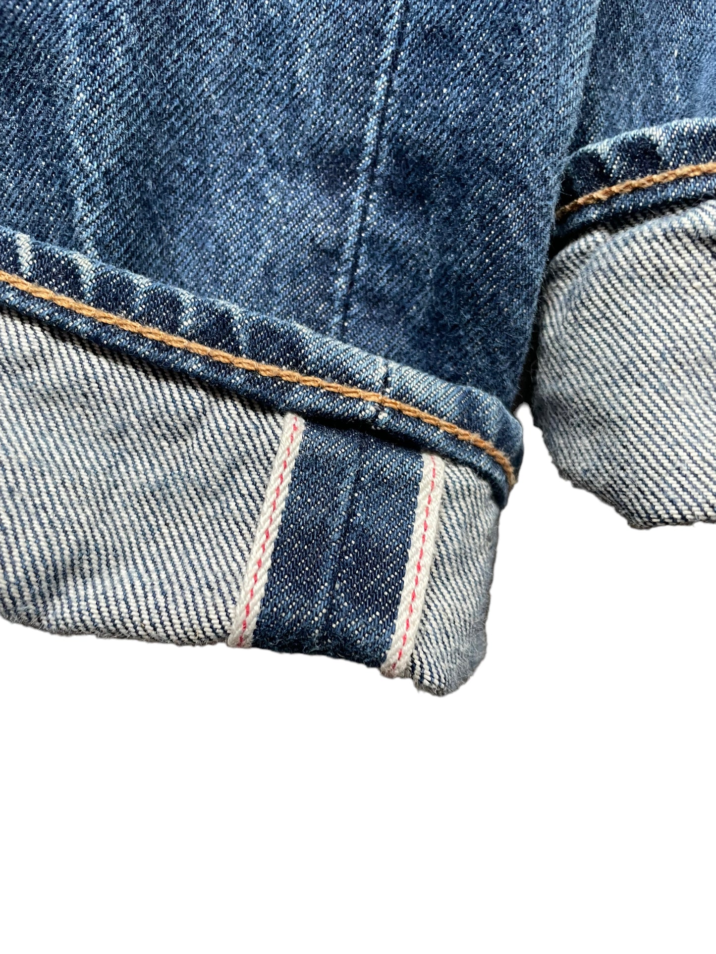 Selvedge cuff view of Levi's 511 Selvedge Denim 32x36