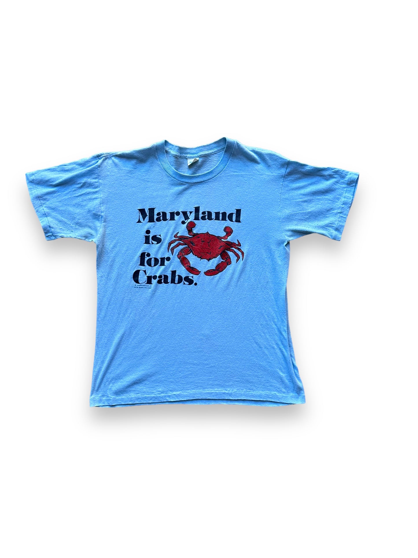 Front of Vintage "Maryland is for Crabs" Tee SZ L |  Vintage Fishing Tee Seattle | Barn Owl Vintage