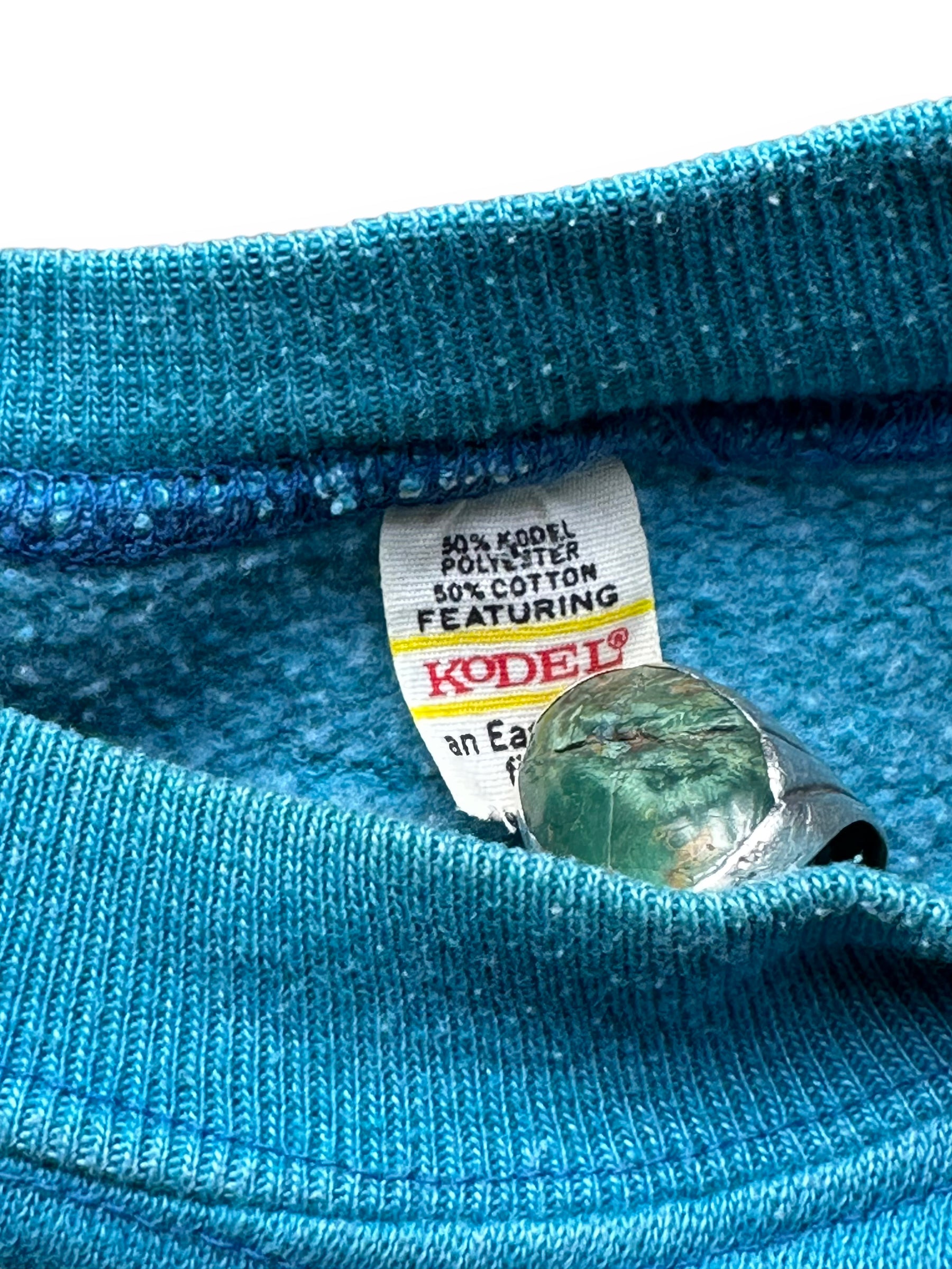 Tag View of Vintage Copalis Beach Clam Short Sleeve Crewneck Sweatshirt SZ L | Barn Owl Vintage | Seattle True Vintage Sweatshirts