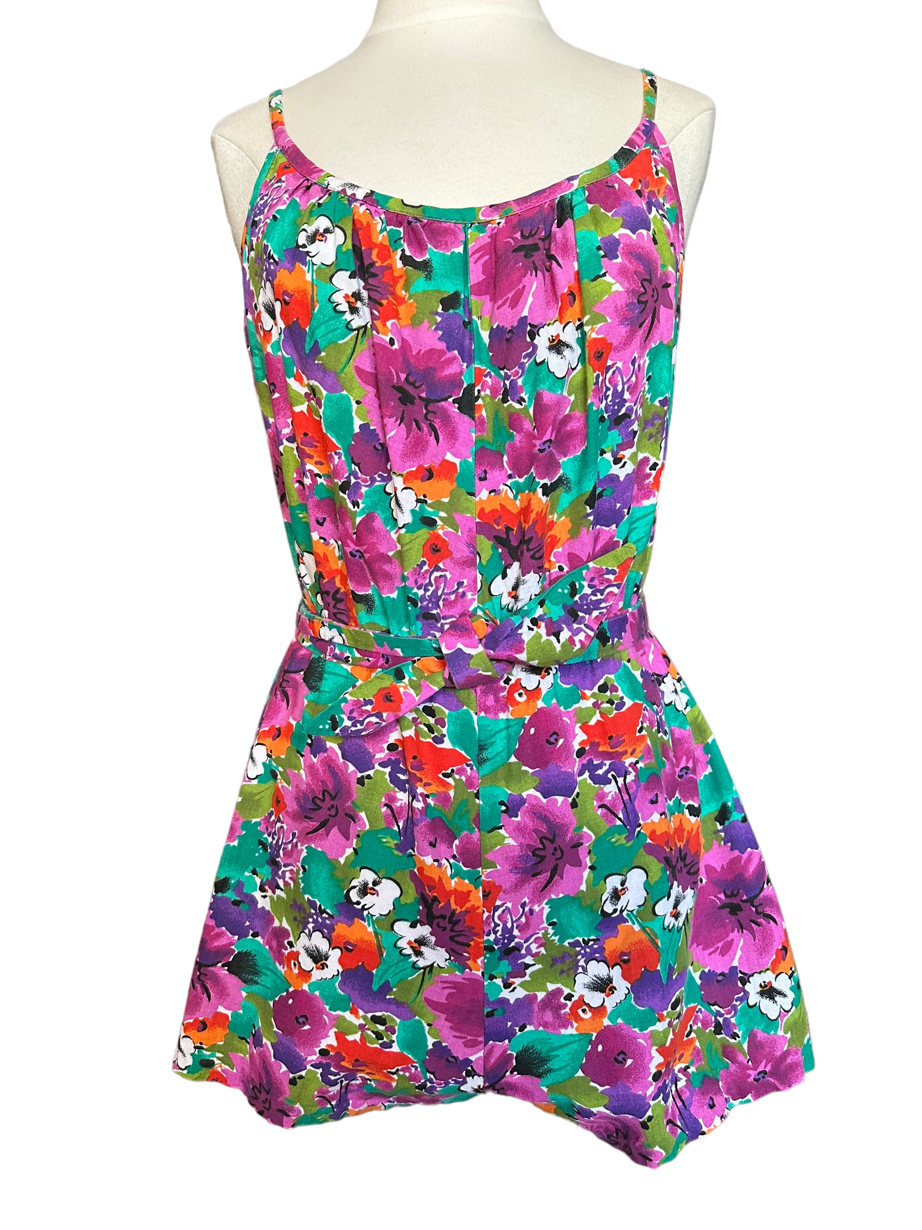 Full front view of Vintage 1980s Catalina Floral Swimsuit | Seattle Vintage Swimwear | Barn Owl True Vintage