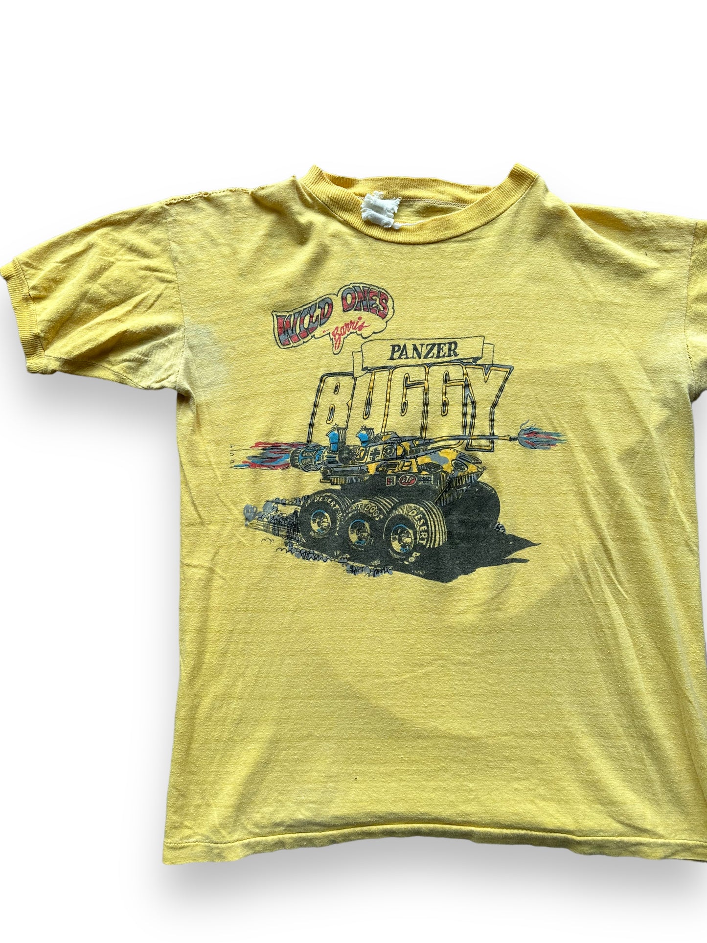 Front right of Vintage Wild Ones Panzer Buggy Tee SZ L |  Vintage Auto Tee Seattle | Barn Owl Vintage