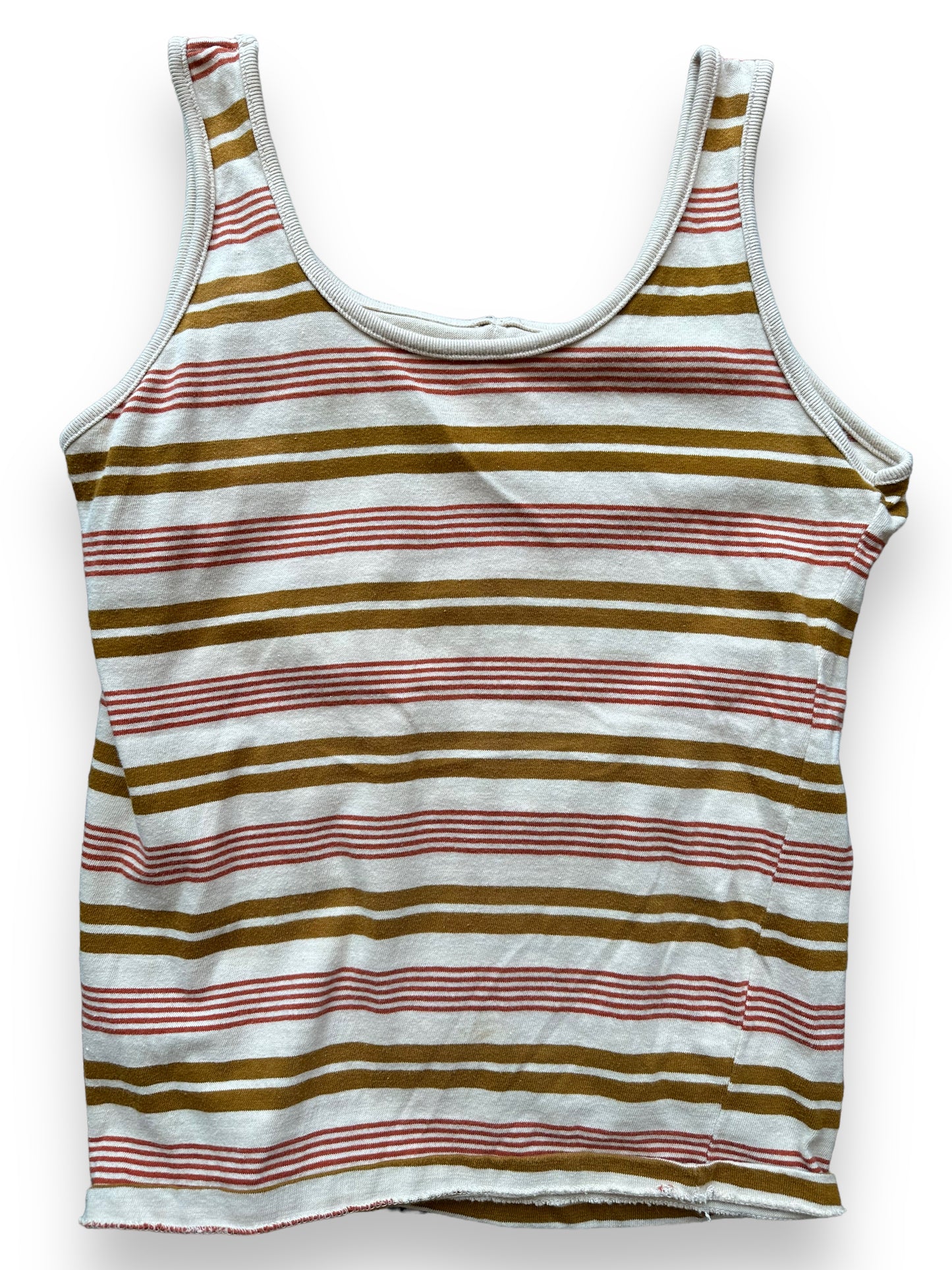 Rear View of Vintage 1970s Striped Tank Top SZ M | Vintage Striped Tank Shirts Seattle | Barn Owl Vintage Tees Seattle