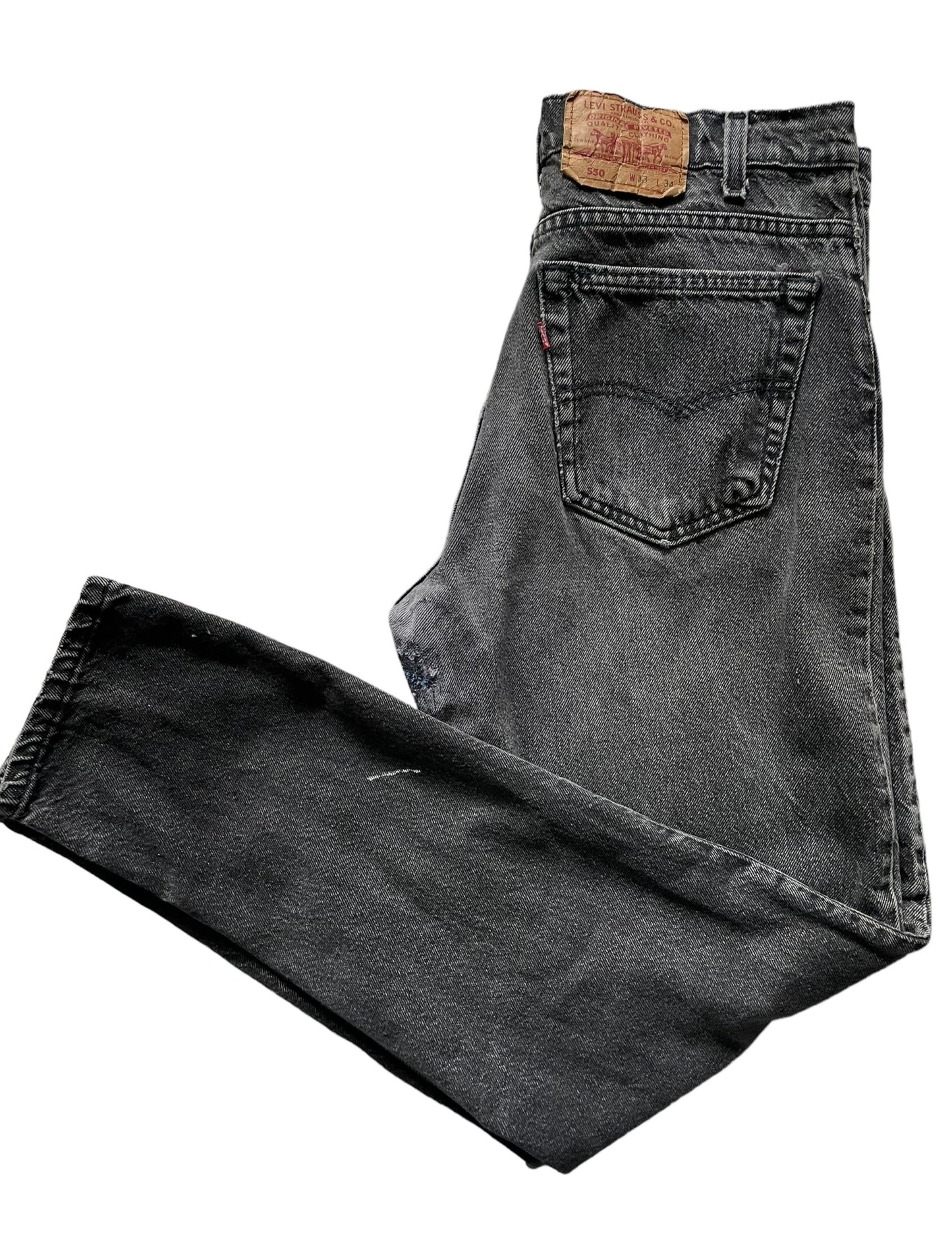 Product view of Vintage USA Mended Black Levi's 550s 33x34 
