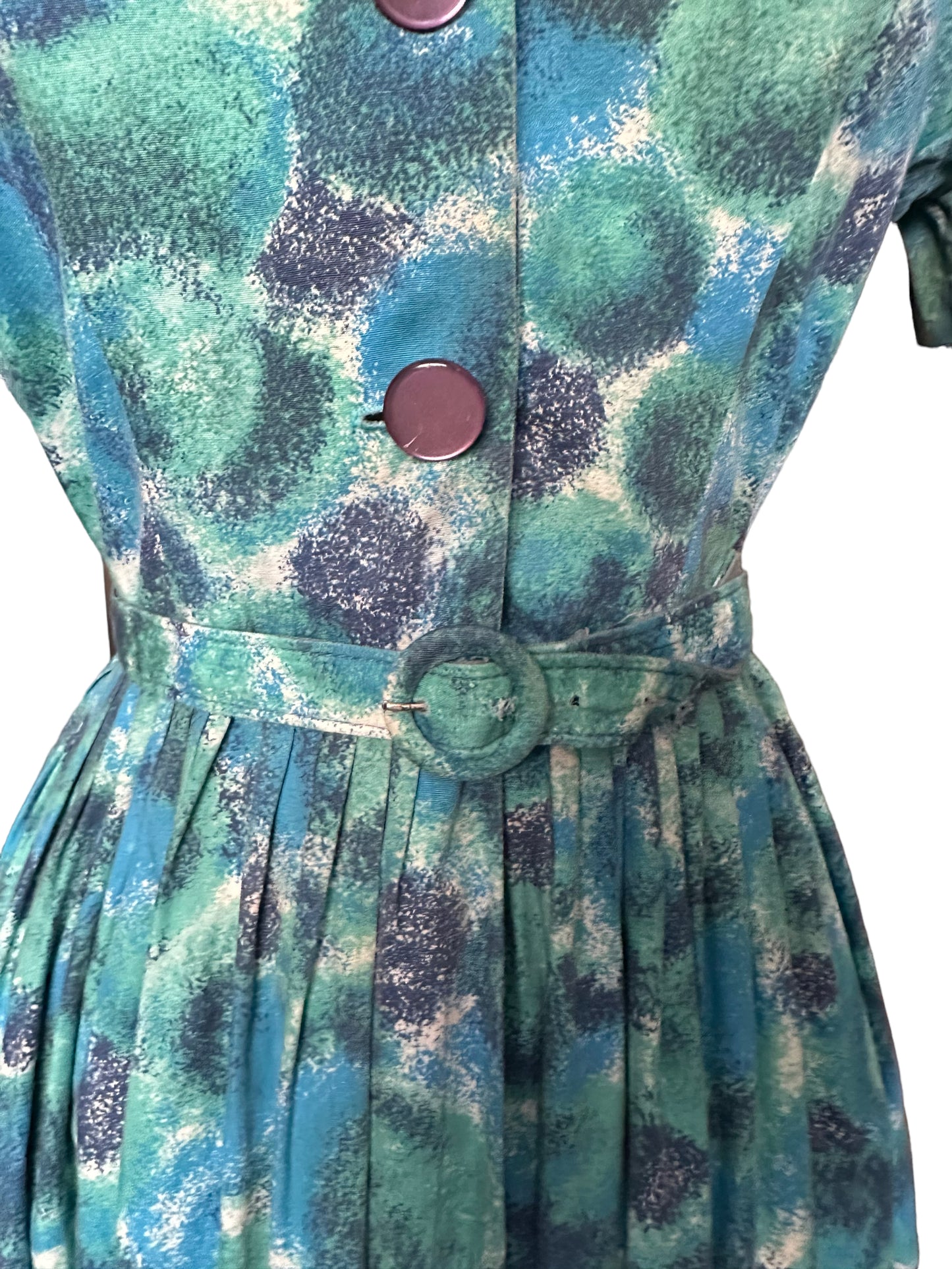 Belt view of Vintage 1950s Button Up Dress With Belt | True Vintage Dresses | Barn Owl Vintage Seattle