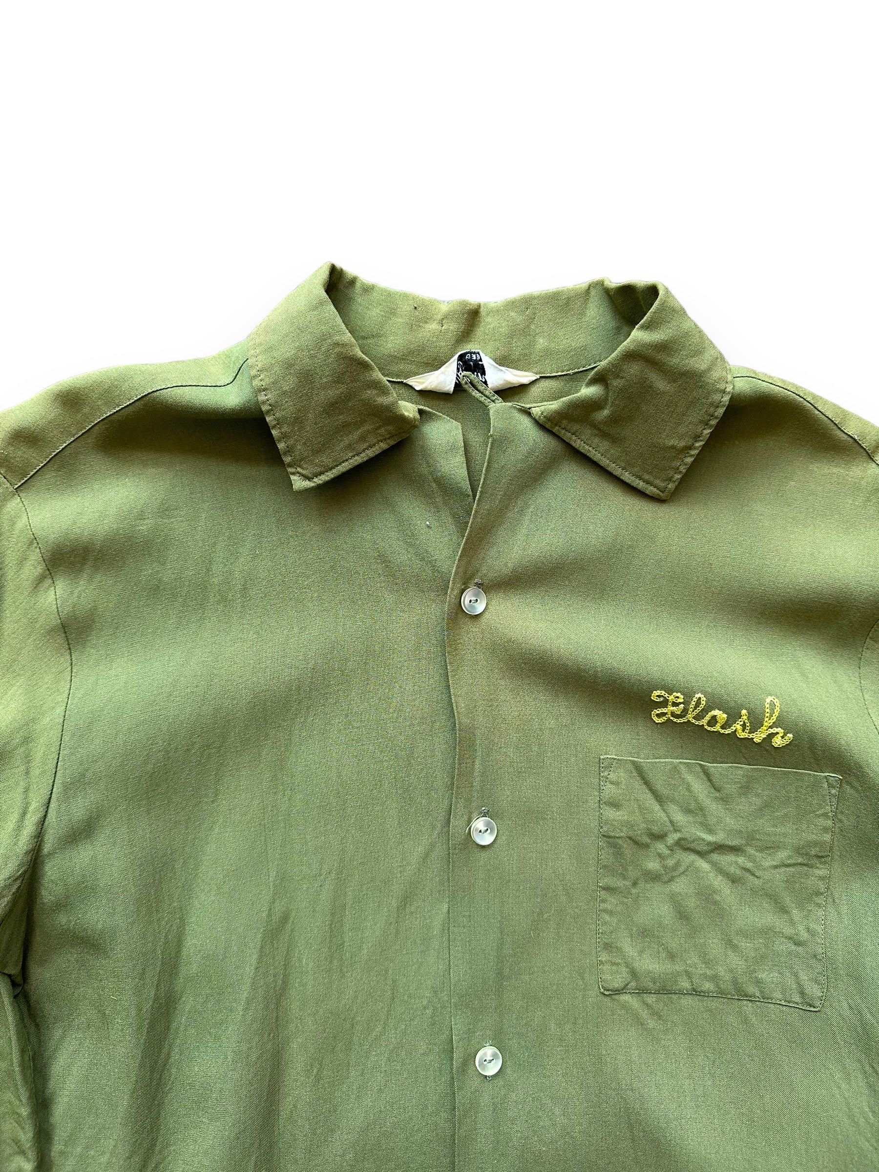 Upper Front View of Vintage Northwest Trophy Seattle Bowling Shirt SZ M | Vintage Bowling Shirt Seattle | Barn Owl Vintage Seattle