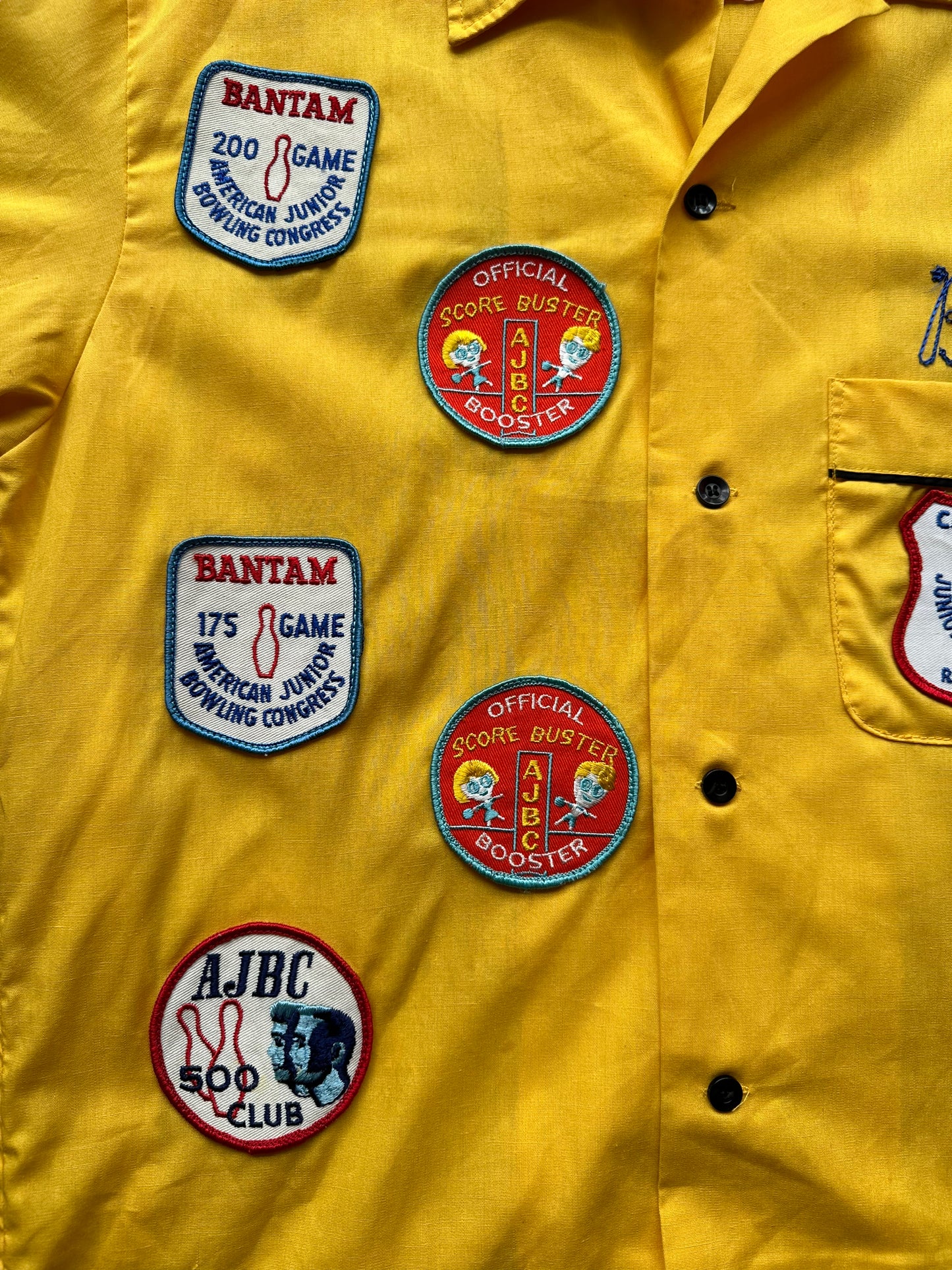 Patches on Vintage March AFB w/ Patches Bowling Shirt SZ M | Vintage Bowling Shirt Seattle | Barn Owl Vintage Seattle