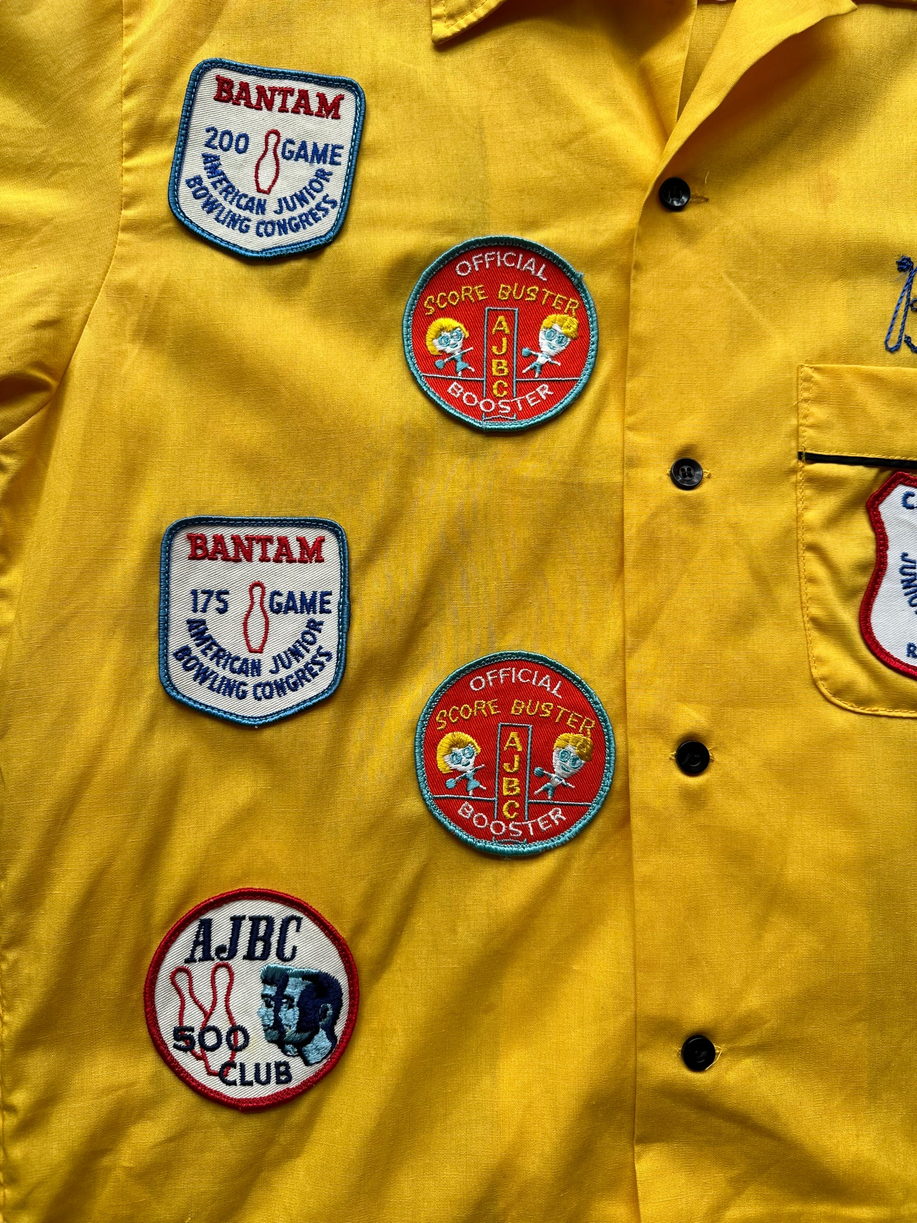 Patches on Vintage March AFB w/ Patches Bowling Shirt SZ M | Vintage Bowling Shirt Seattle | Barn Owl Vintage Seattle