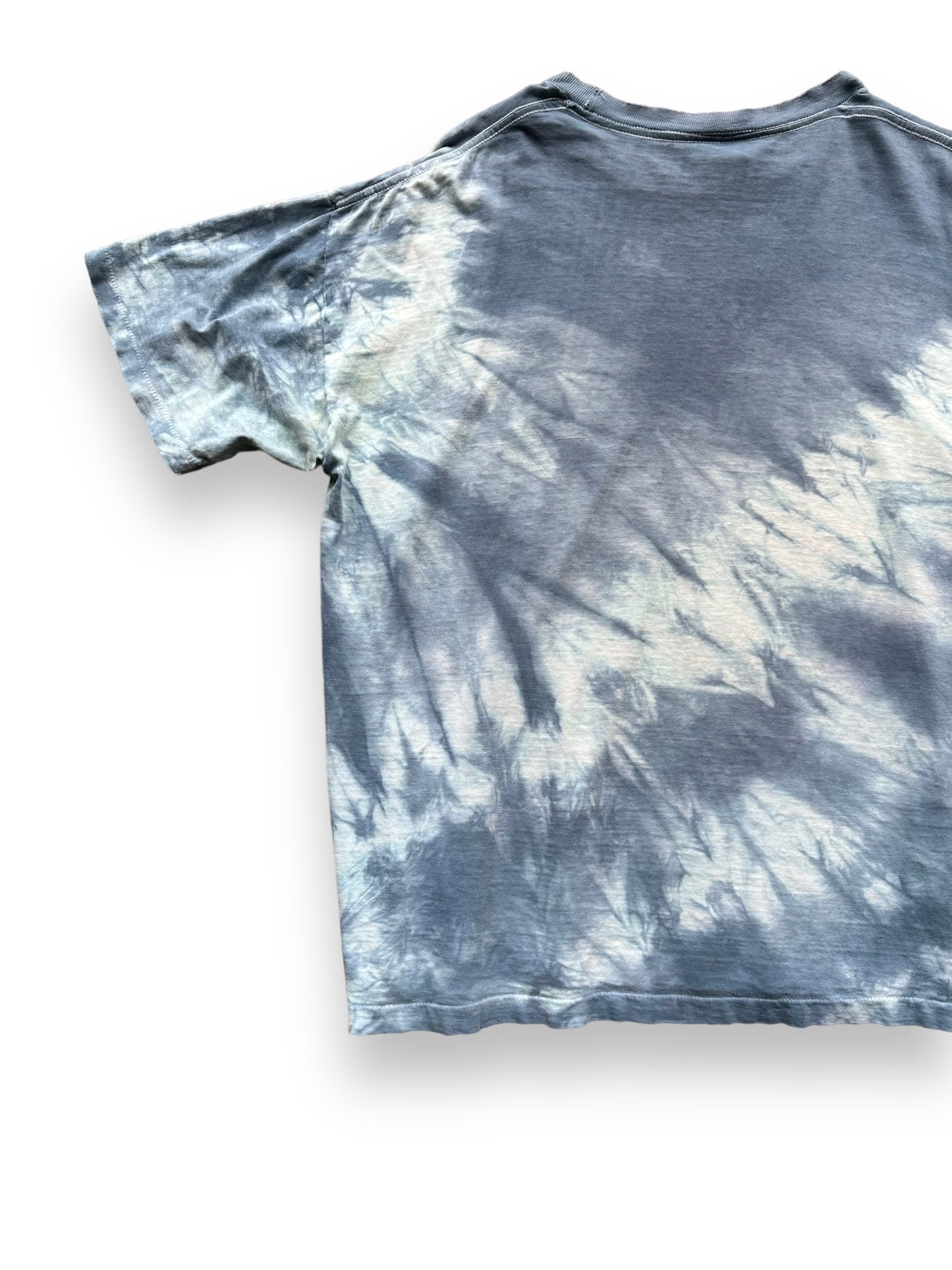 Rear Left View of Vintage Led Zeppelin Tie Dye Tee SZ XL |  Vintage Single Stitch Rock Tee Seattle | Barn Owl Vintage