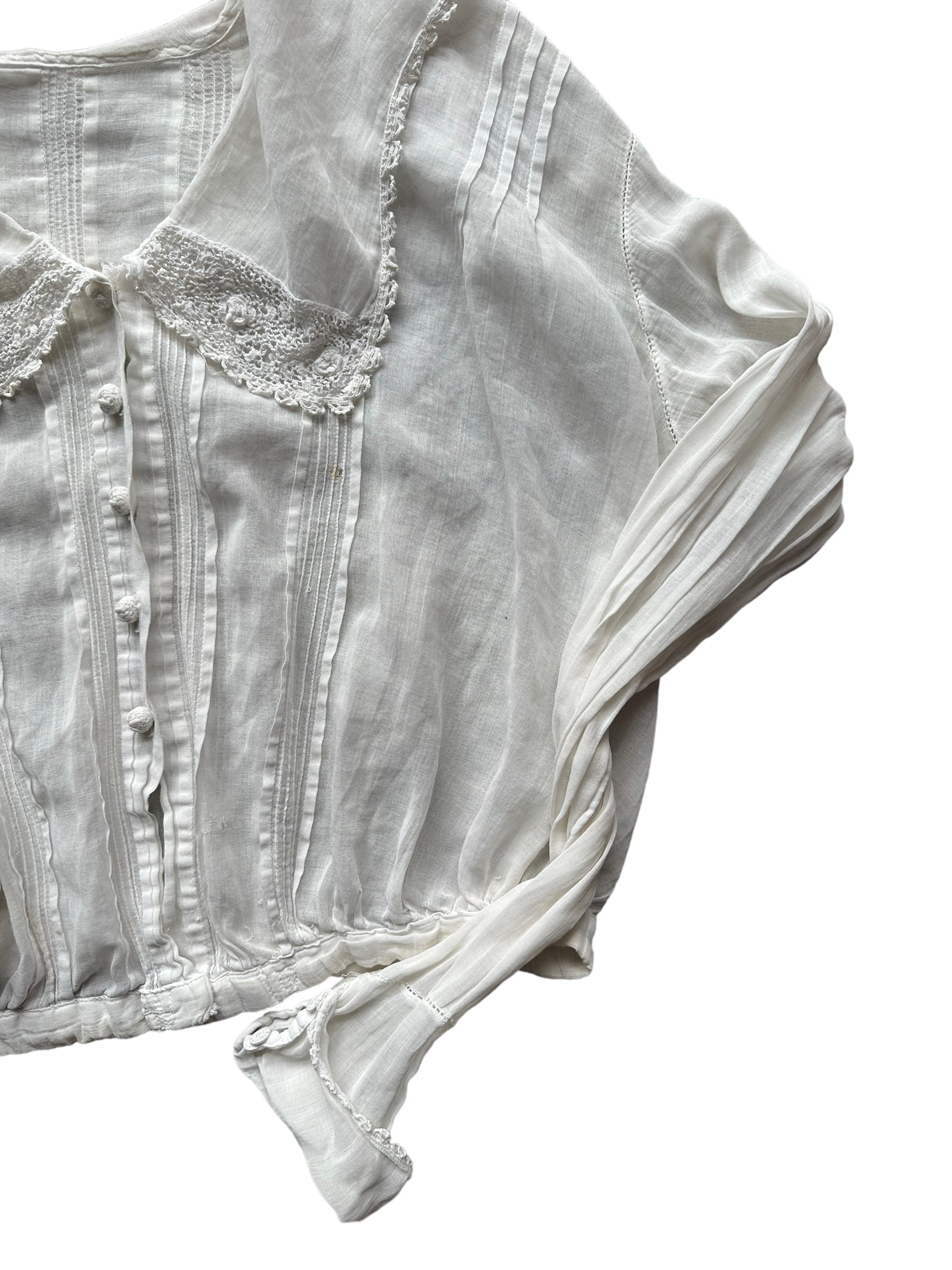 Front left side Early 1900's Edwardian Blouse | Seattle True Vintage | Barn Owl Ladies Clothing
