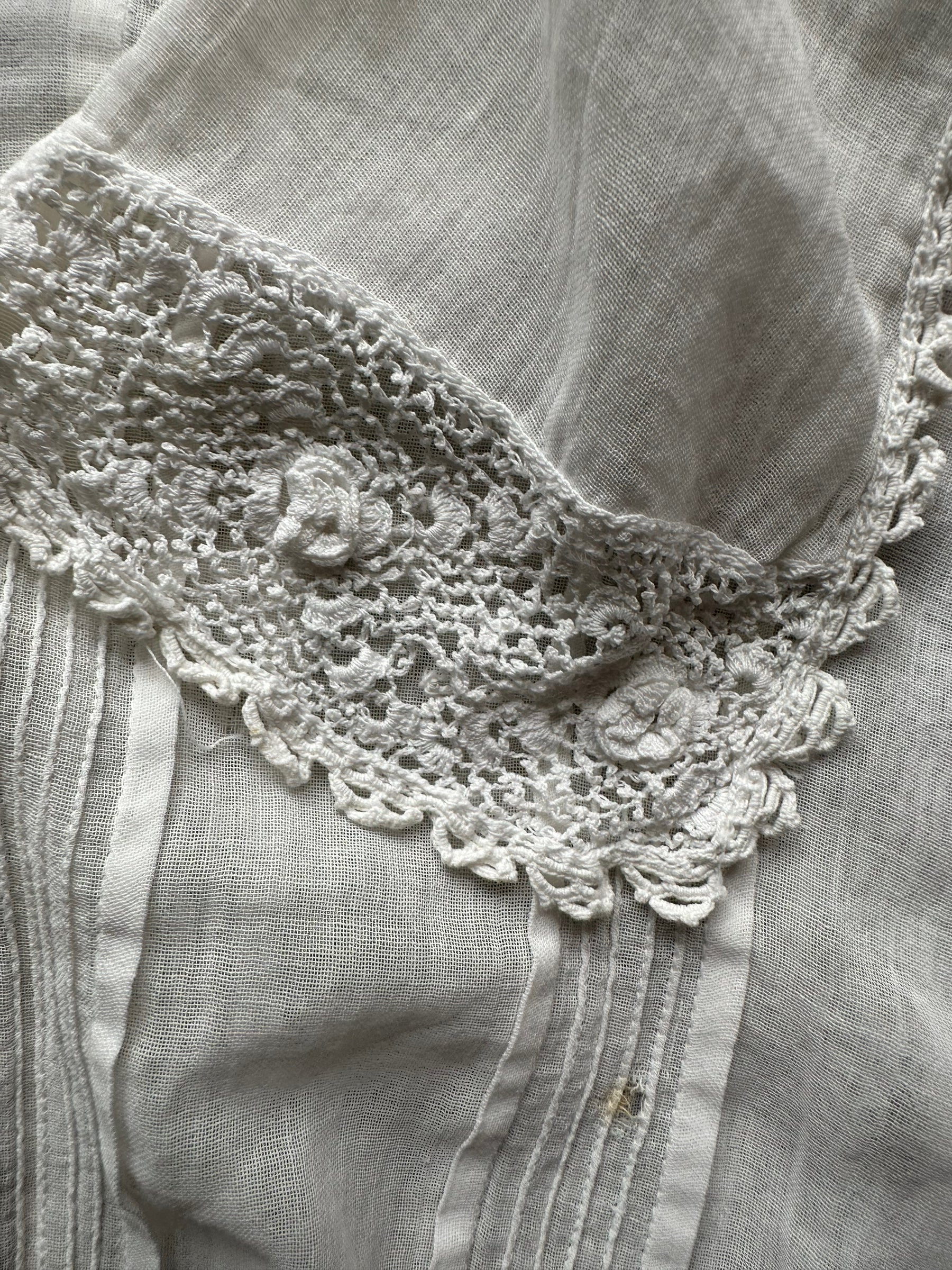 Left collar lace Early 1900's Edwardian Blouse | Seattle True Vintage | Barn Owl Ladies Clothing