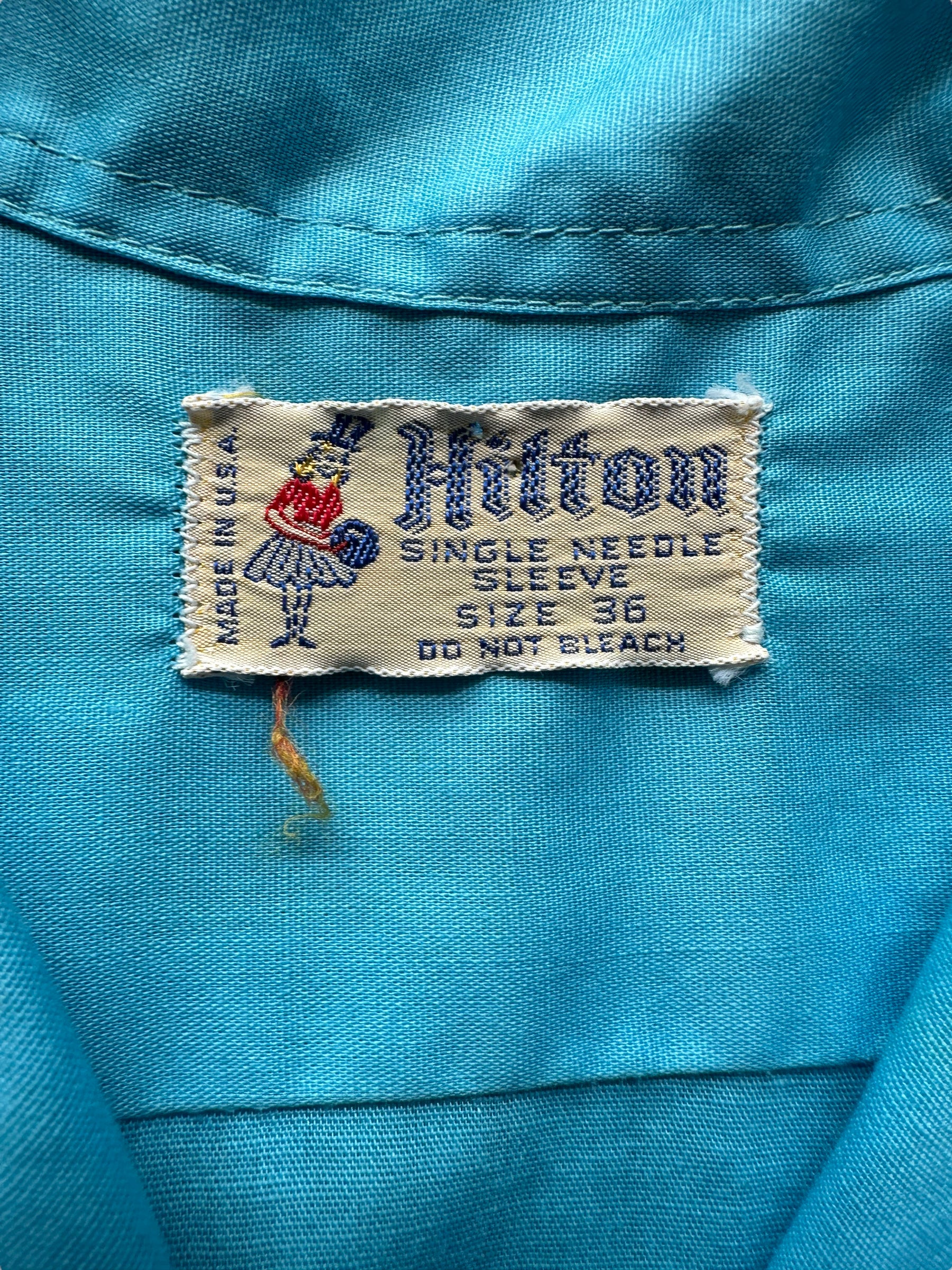 Tag of Vintage "Shoreline High" Chainstitched Bowling Shirt SZ 36 | Vintage Bowling Shirt Seattle | Barn Owl Vintage Seattle