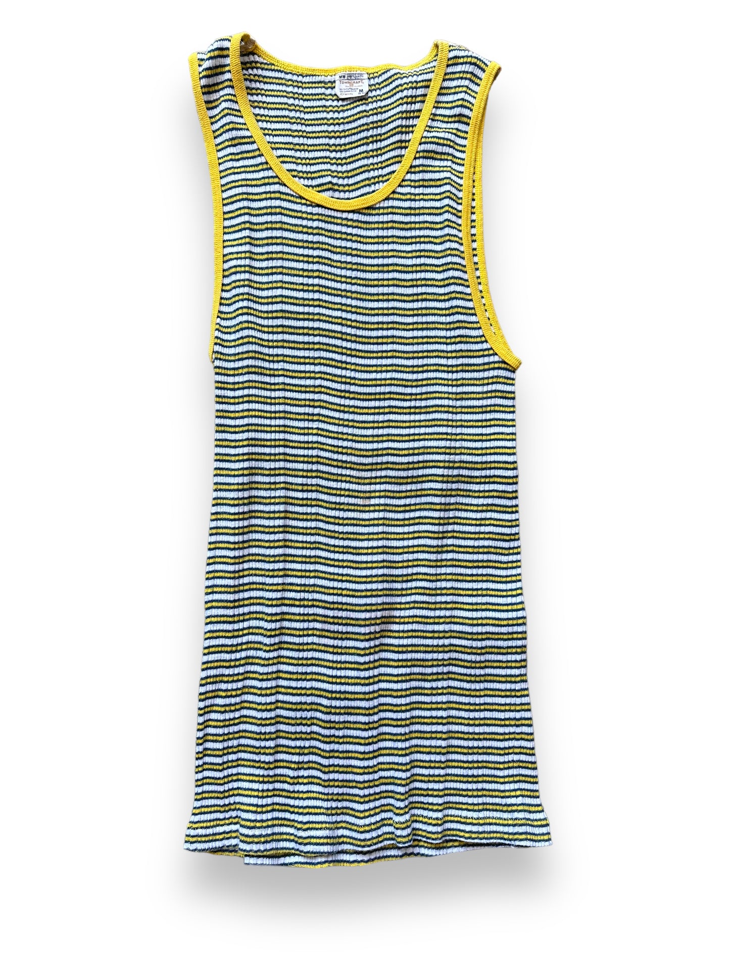 Front View of Vintage Towncraft Striped Tank Top SZ M | Vintage Tank Top Shirts Seattle | Barn Owl Vintage Tees Seattle