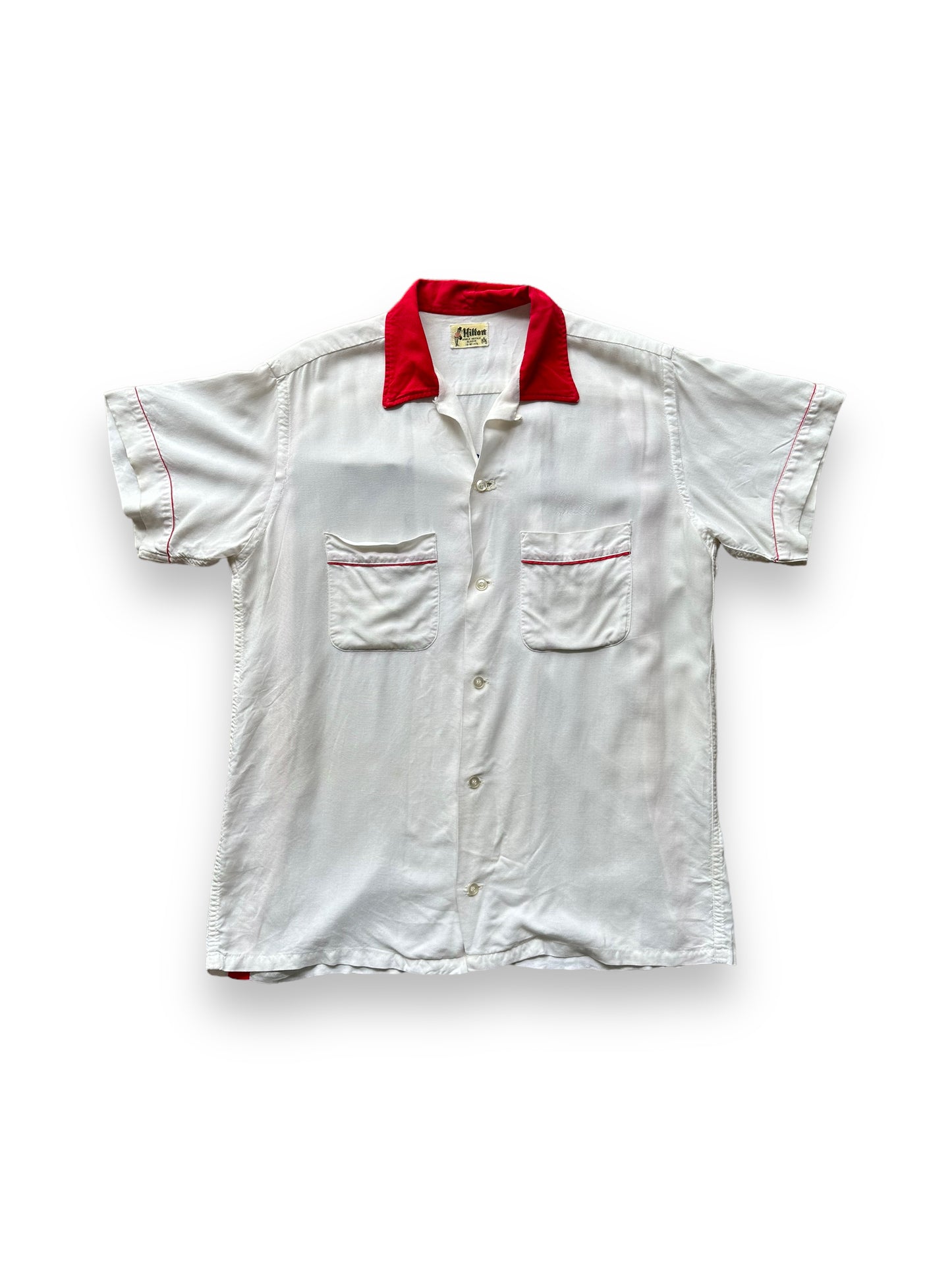 Front of Vintage "Standard Oil Co." Chainstitched Bowling Shirt SZ M | Vintage Bowling Shirt Seattle | Barn Owl Vintage Seattle
