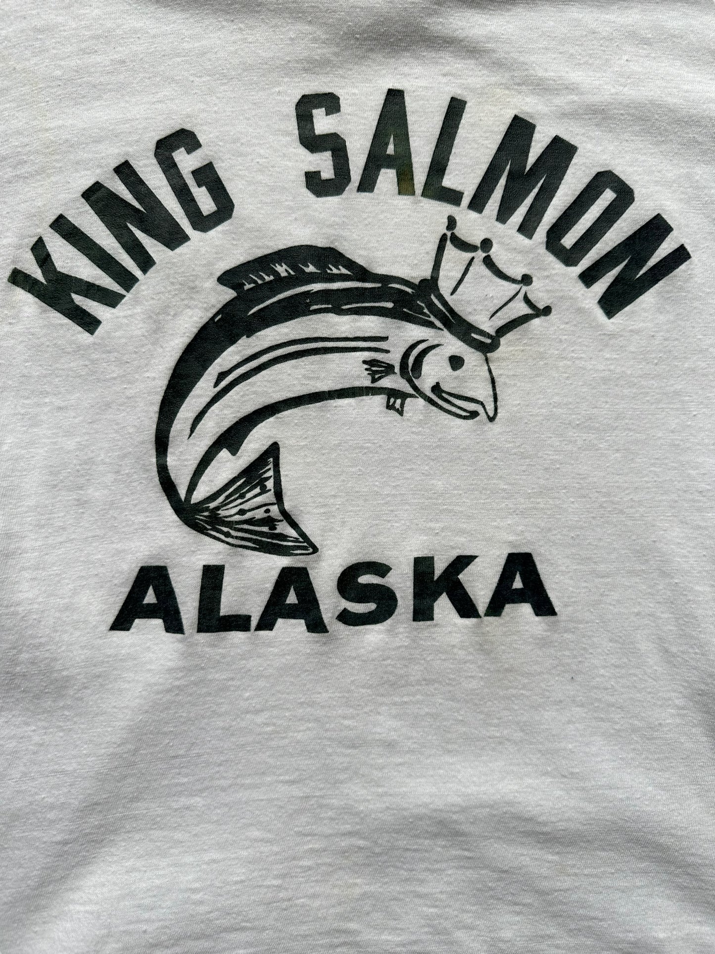 Vintage Healthknit King Salmon Alaska Tee SZ S | Vintage T-Shirts Seattle | Barn Owl Vintage Tees Seattle