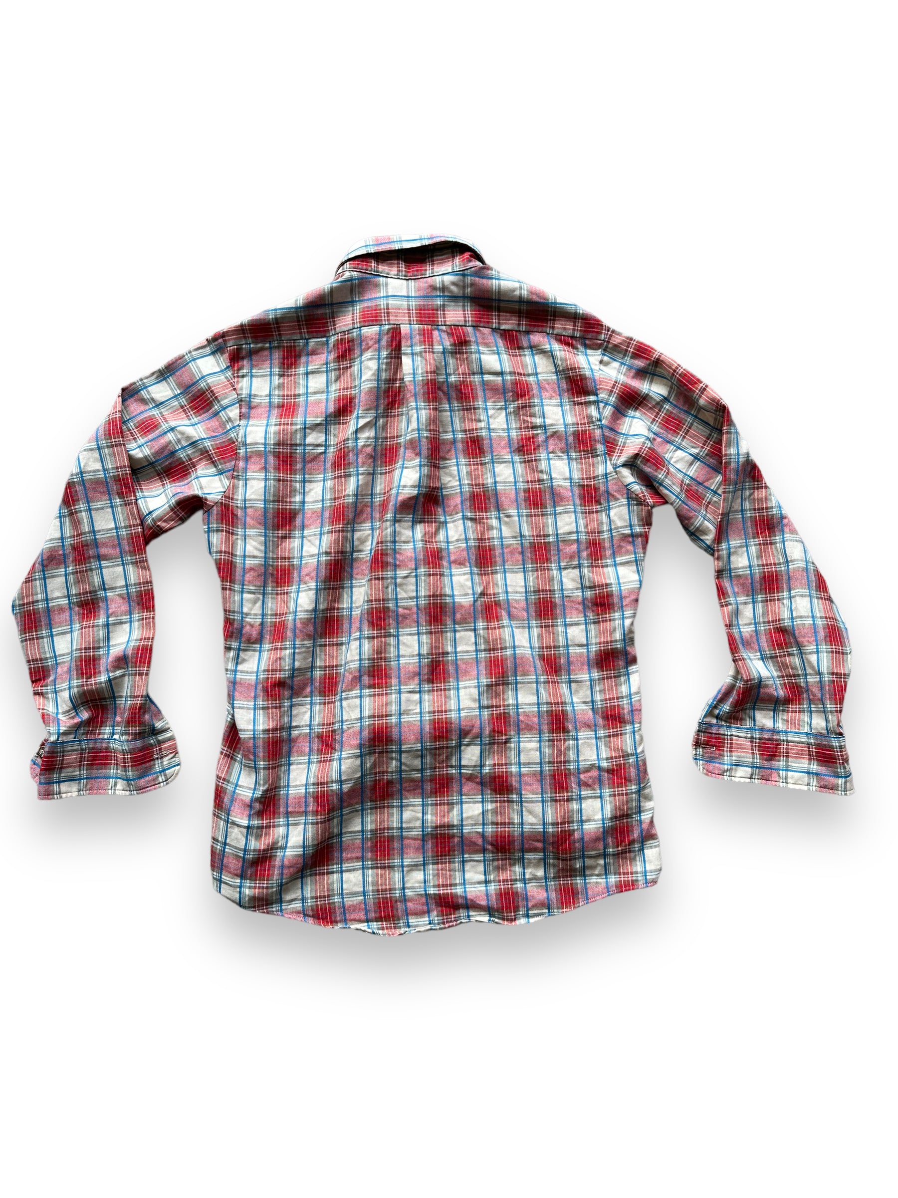 Back of Vintage Plaid Par Four Sportswear Button Up Shirt SZ M | Vintage Cotton Flannel Seattle | Barn Owl Vintage Seattle