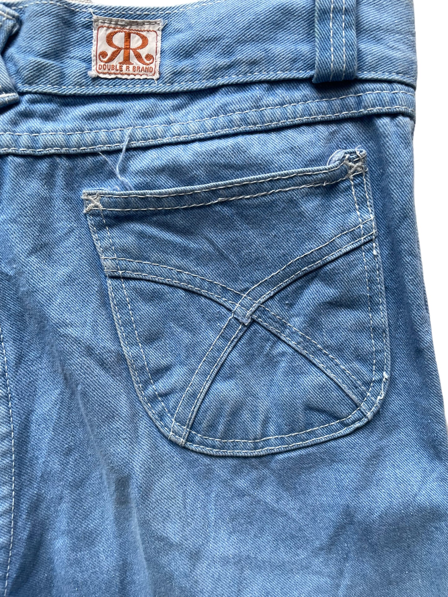 Back pocket detail view of Vintage Double R Flares