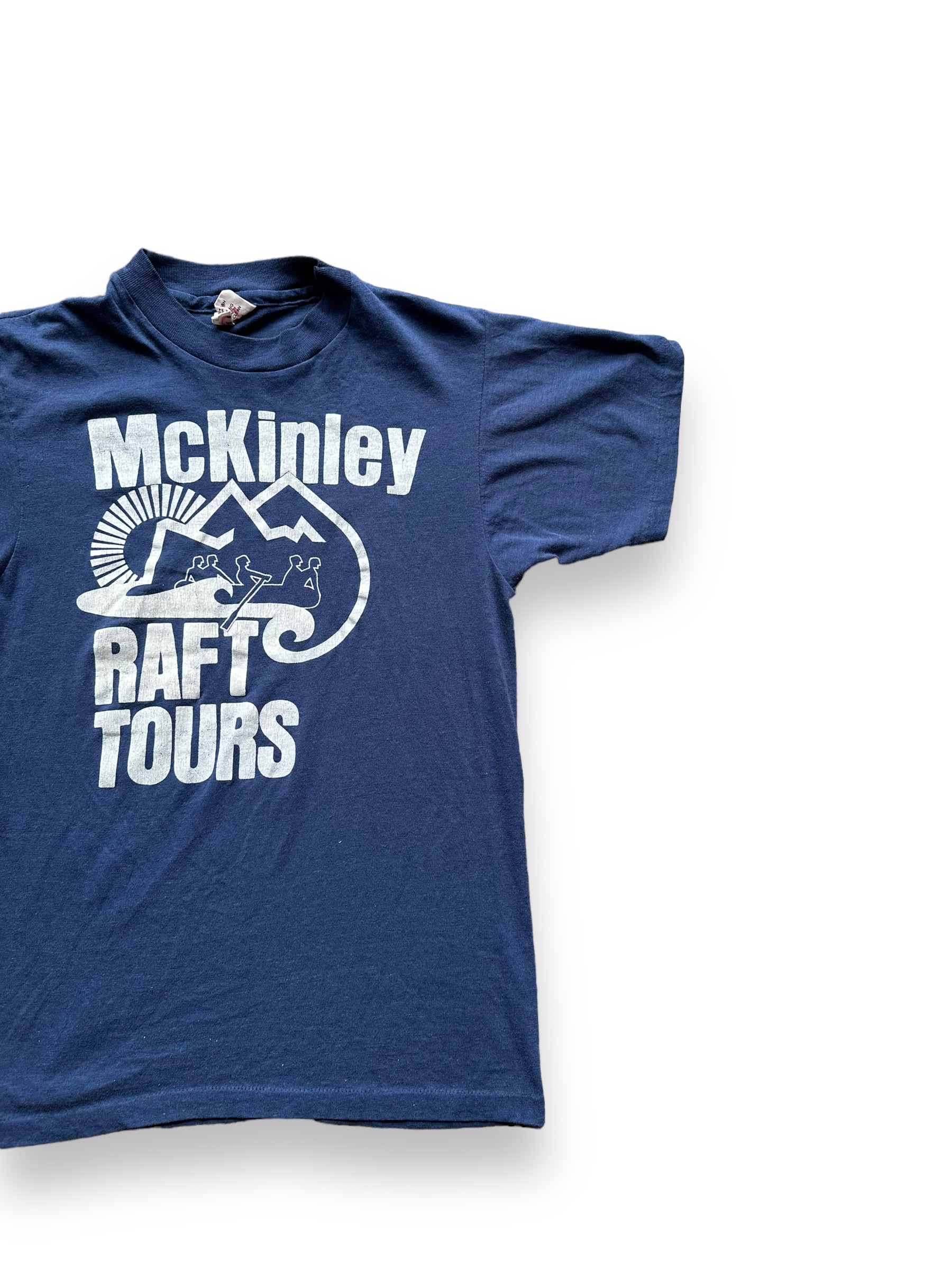 Front left of Vintage McKinley Raft Tours Tee SZ S | Vintage Graphic Tee Seattle | Barn Owl Vintage