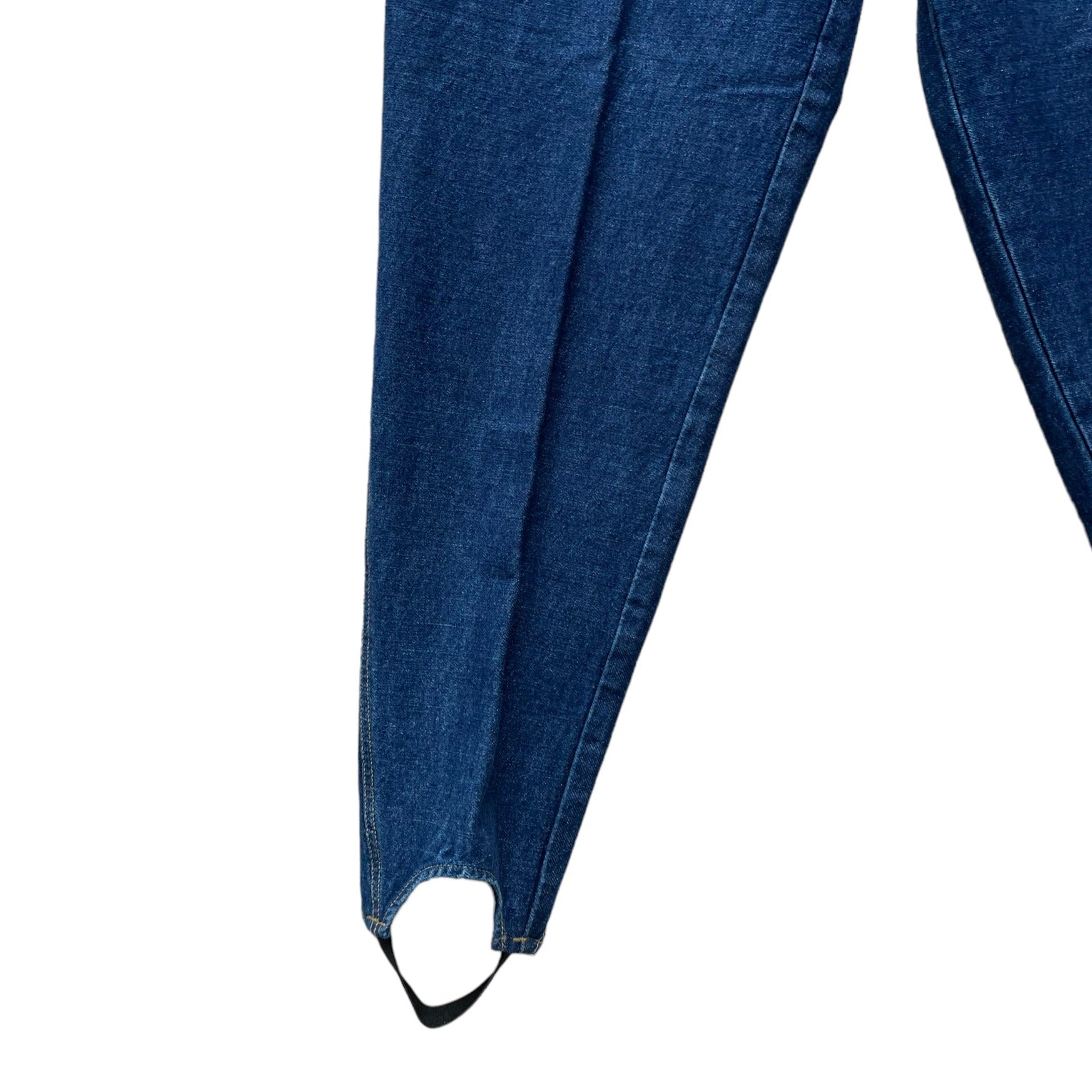 Right leg stir up view of Vintage Deadstock 80's Liz Claiborne Side Zip Stir Up Jeans