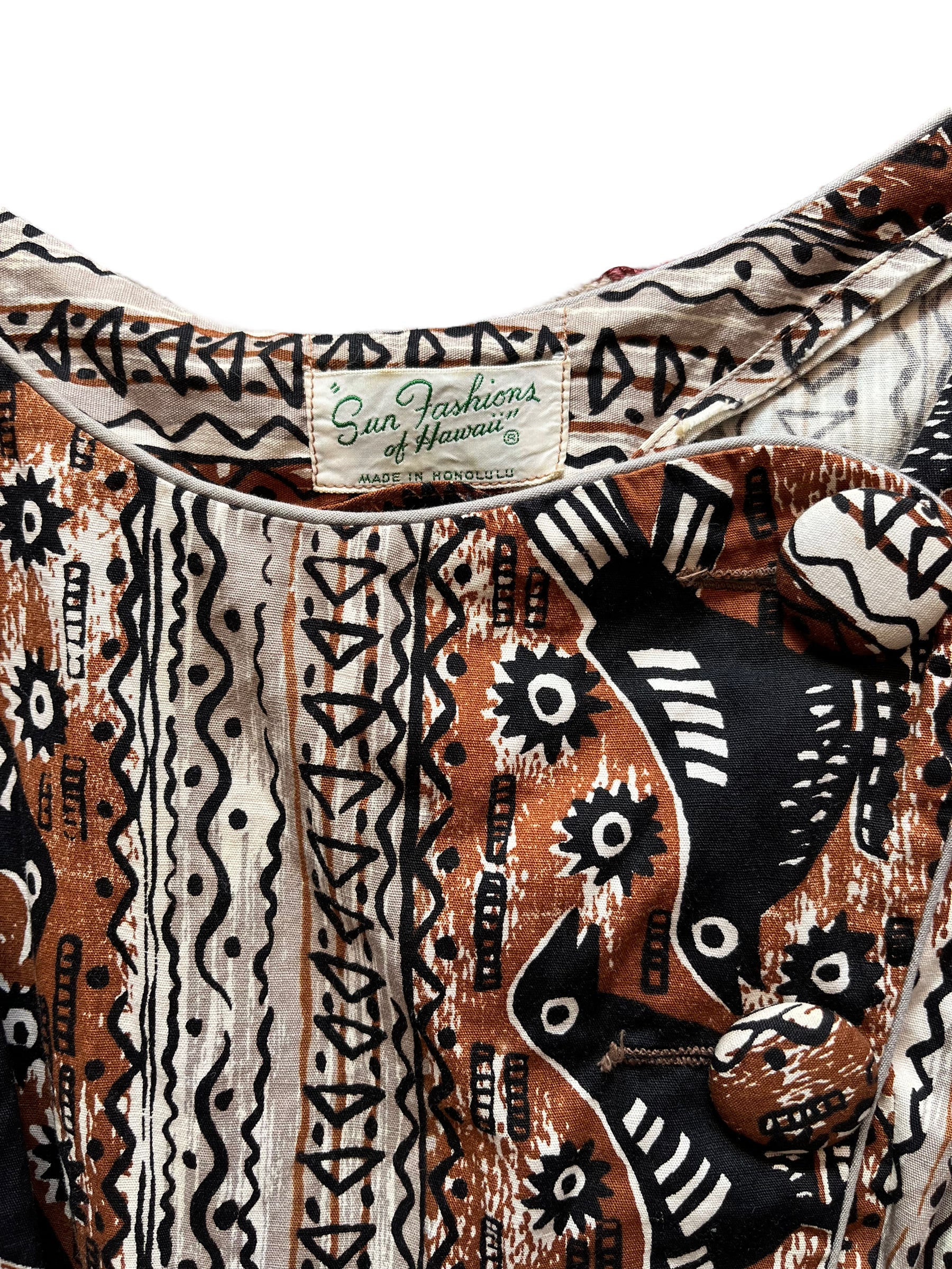 Vintage 1950s Sun Fashions Hawaiian Dress