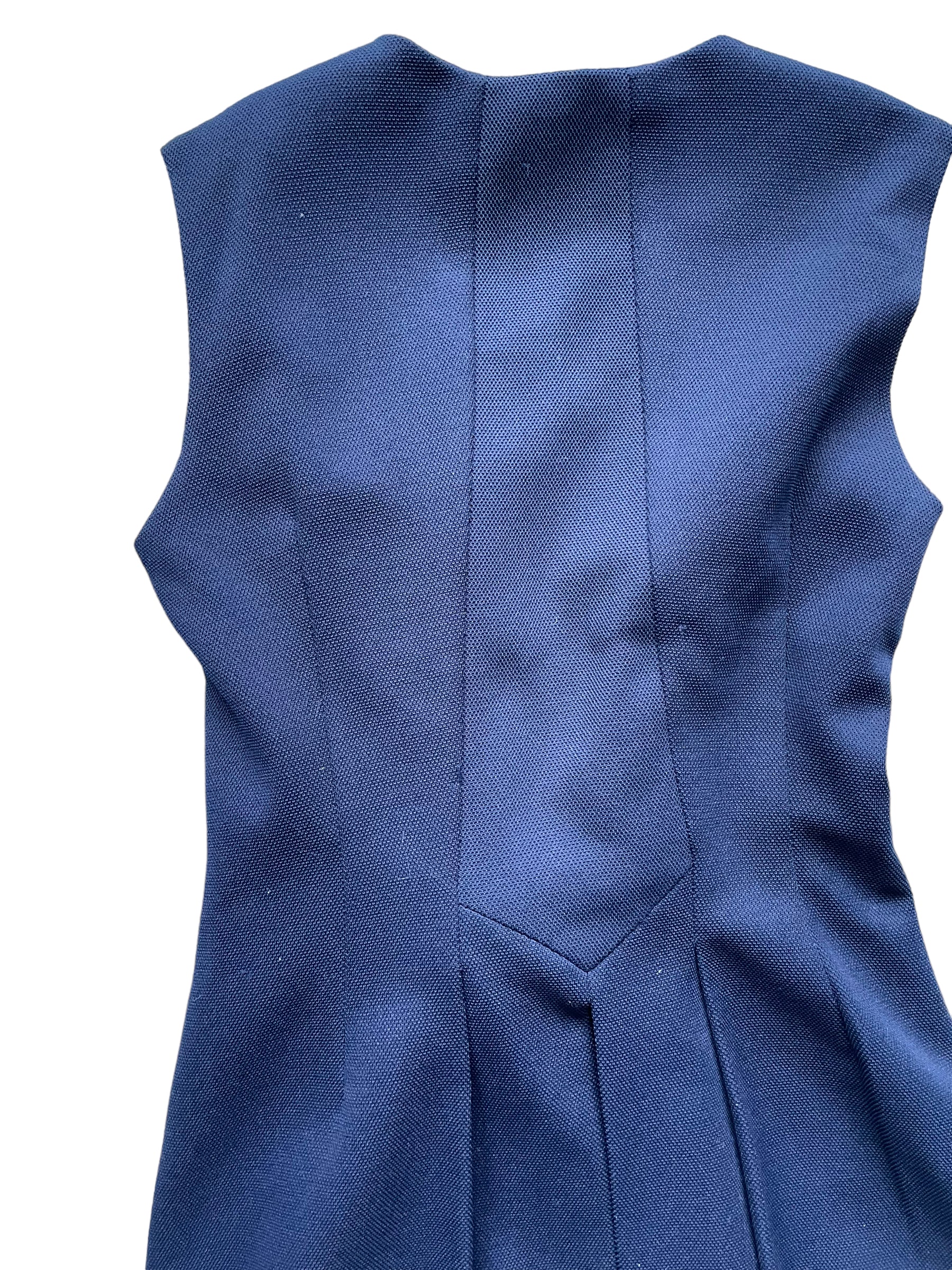 Back top view of Vintage 1960s Alfred Werber Long Heart Belted Vest