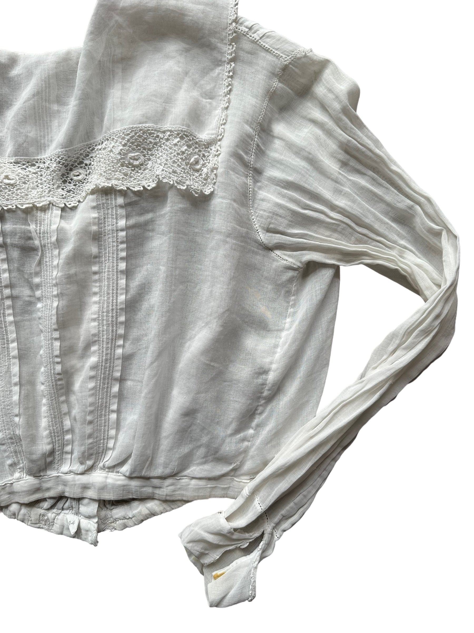 Back right side Early 1900's Edwardian Blouse | Seattle True Vintage | Barn Owl Ladies Clothing