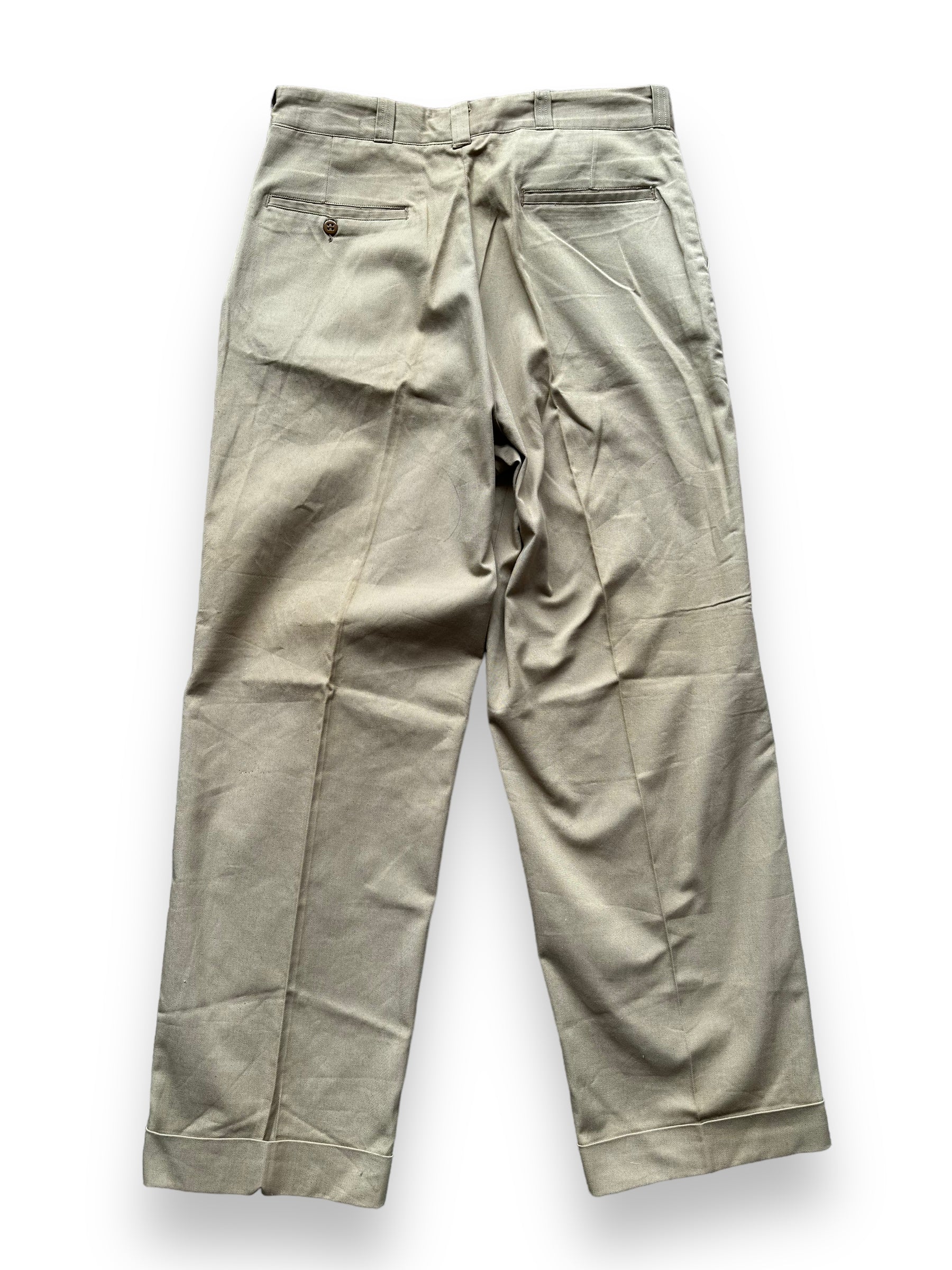 Back close up on Vintage Deadstock Big Ben Military Chinos 32 x 30 | Barn Owl Vintage Seattle | Vintage Military Seattle